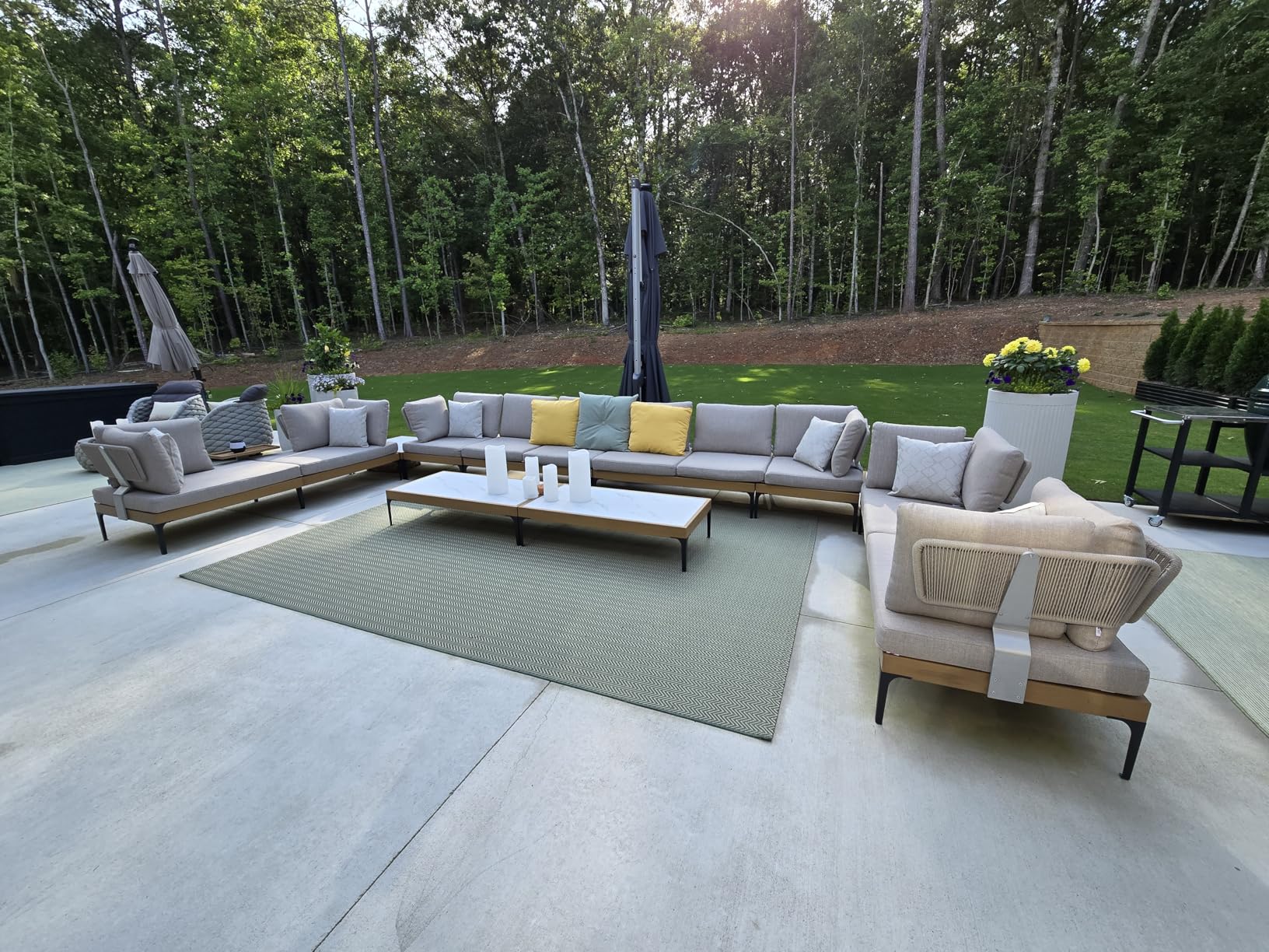 PURPLE LEAF 7 Pieces Patio Furniture Set with Daybed Tables Outdoor Wicker Sectional Conversation Sets Modern Aluminum L Shaped Sofa for Balcony Yard Garden Poolside, Cushions and Pillows Included Customer Review PURPLE LEAF 7 Pieces Patio Furniture Set with Daybed Tables Outdoor Wicker Sectional Conversation Sets Modern Aluminum L Shaped Sofa for Balcony Yard Garden Poolside, Cushions and Pillows Included - Customer Photo 1