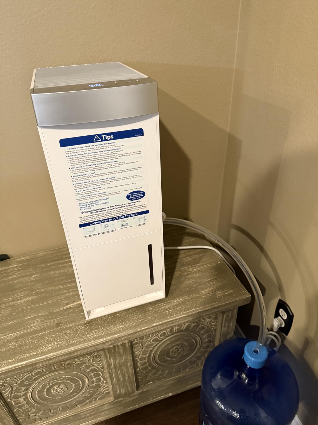 4500 Sq.Ft Energy Star 2025 Dehumidifier,AEOCKY Max 74 Pint/D Smart Compressor Dehumidifier with Drain Hose, Intelligent Humidistat,for Basement,Bedroom,Home,Bathroom - Customer Photo 2