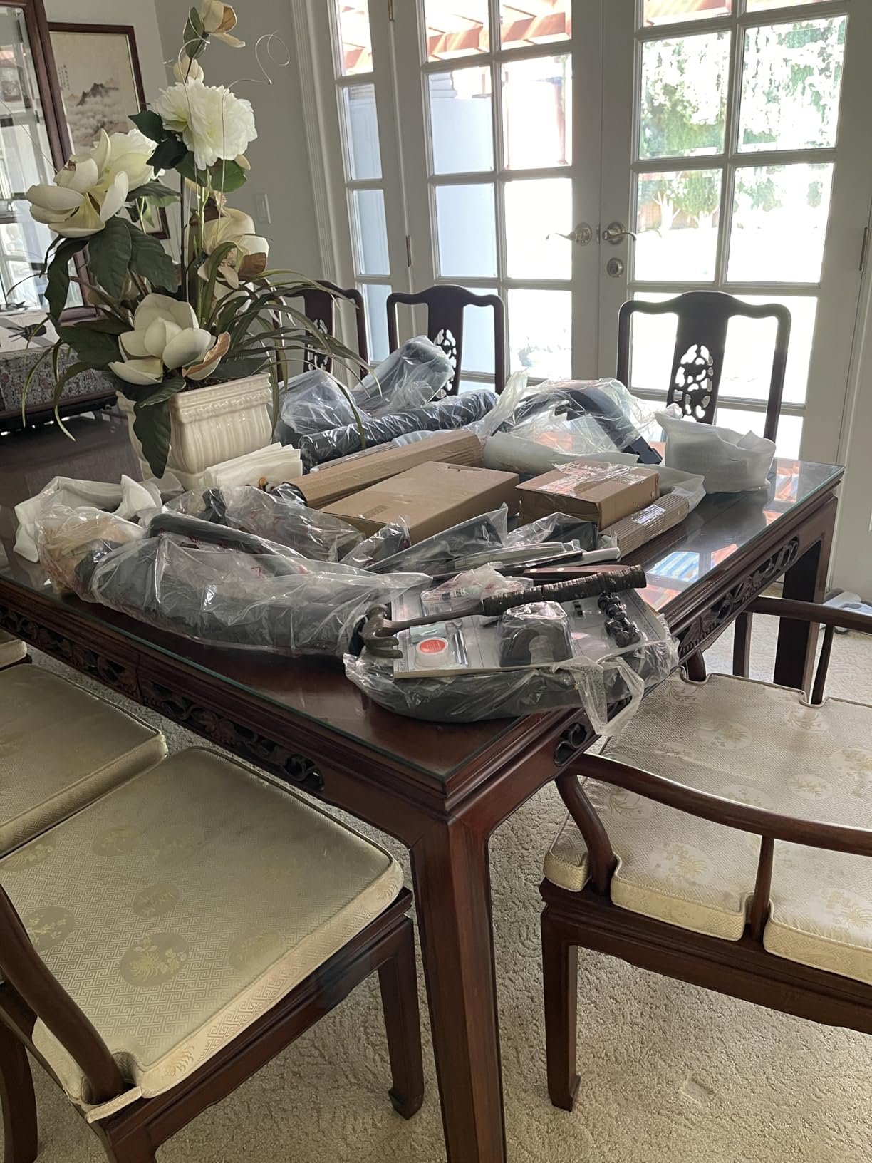 pooboo Recumbent Exercise Bike, Stationary Bikes for Home with Arm Exerciser, Magnetic Recumbent Bike with Ergonomic Backrest & Comfortable Seat, Smart APP, Pulse Sensor, 400LBS Weight Capacity - Customer Photo 1