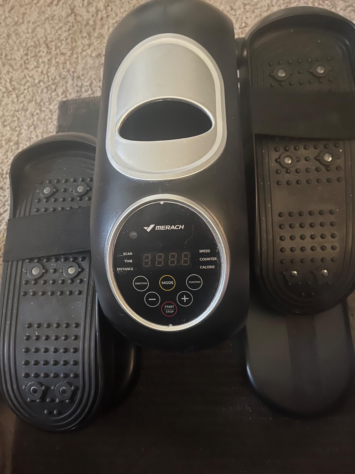 MERACH Under Desk Elliptical Machine, Leg Exerciser While Sitting for Seniors with Remote Control & 12-Speeds, Quiet Portable Electric Seated Pedal Exerciser Machine for Home Office - Customer Photo 2