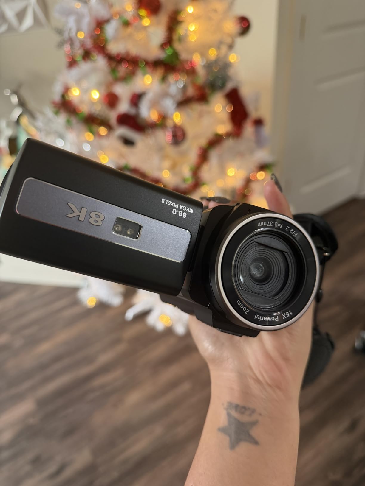 8K Video Camera Camcorder 88MP UHD WiFi Vlogging Cameras for YouTube 18X Digital Zoom IR Night Vision 3.0''Touch Screen Camera with 32GB Card, Microphone, Stabilizer, Lens Hood, Remote, Batteries Customer Review 8K Video Camera Camcorder 88MP UHD WiFi Vlogging Cameras for YouTube 18X Digital Zoom IR Night Vision 3.0''Touch Screen Camera with 32GB Card, Microphone, Stabilizer, Lens Hood, Remote, Batteries - Customer Photo 1