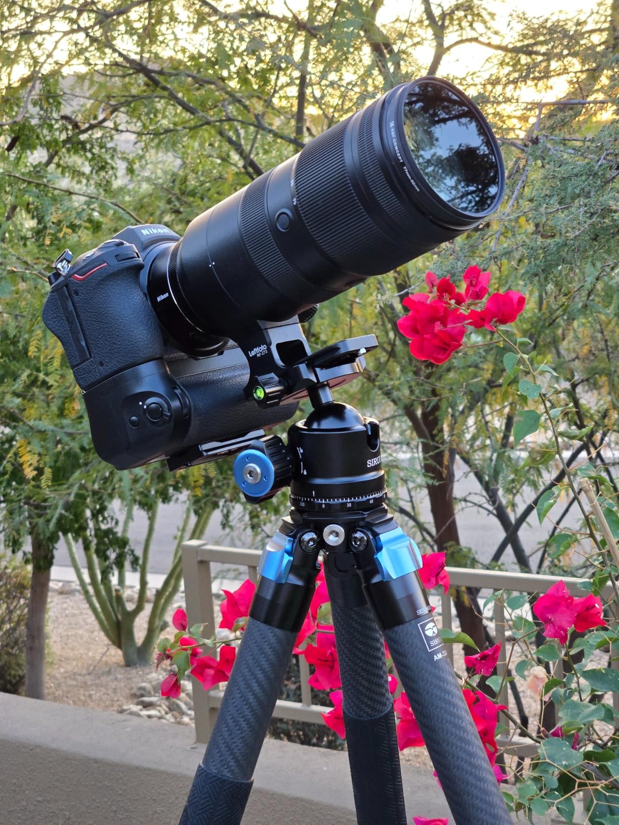 SIRUI Professional Travel Carbon Fiber Tripod 20kg/44lbs Load, Max Tube Dia 29.44mm, Max 128cm/50.4