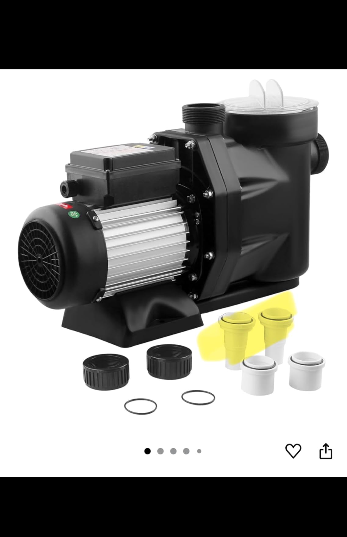 Above Ground Pool Pump 1.5hp 6340GPH Self Primming High Flow Swimming Pool Pump with Timer 115v for Above Ground Pools (1.5HP SPP1100A-D) - Customer Photo 1