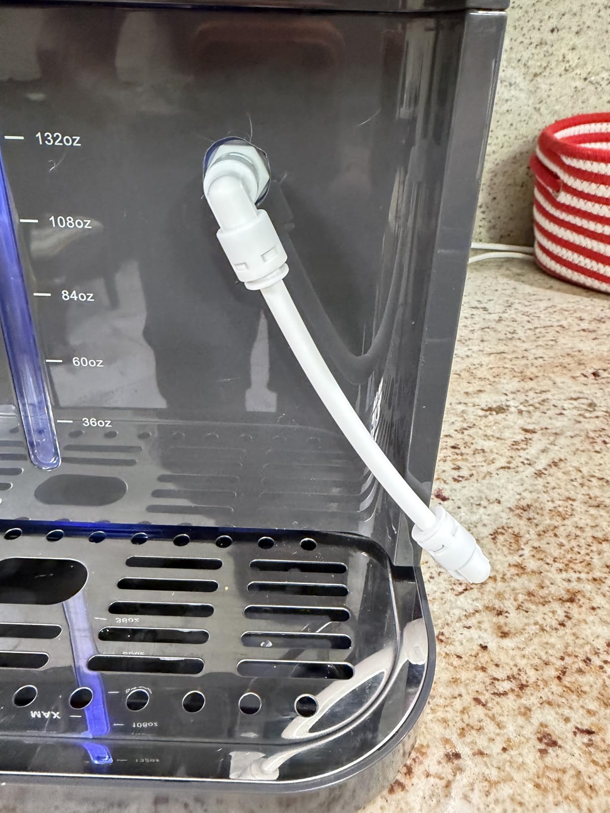 ecozy Nugget Ice Maker Dispenser, Smart 2-in-1 Pebble Ice Machine Countertop & Water Dispenser with App Control, Self-Cleaning, Auto Lighting, TDS Monitor, Measured Dispensing, 33Lbs/Day - Customer Photo 2