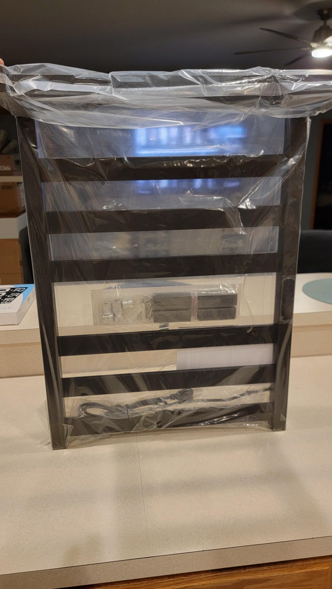 Chomolhari Tower Warmer Rack, 6 Bars Stainless Steel Wall Mounted Electric Heated Towel Rack for Bathroom, Built-in Timer, Hard-Wired & Plug in, Glossy Black Customer Review Chomolhari Tower Warmer Rack, 6 Bars Stainless Steel Wall Mounted Electric Heated Towel Rack for Bathroom, Built-in Timer, Hard-Wired & Plug in, Glossy Black - Customer Photo 1