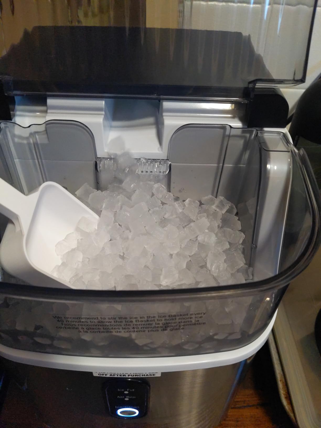 Kismile Nugget Ice Makers Countertop, Portable Ice Machine with Crushed Ice, 35lbs/Day, Self-Cleaning, One-Click Operation for Home Use (Silver) Customer Review Kismile Nugget Ice Makers Countertop, Portable Ice Machine with Crushed Ice, 35lbs/Day, Self-Cleaning, One-Click Operation for Home Use (Silver) - Customer Photo 2