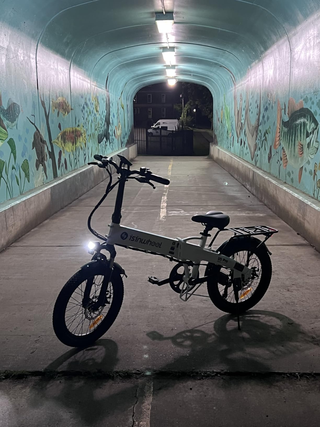 isinwheel U5 Pro Road E Bike for Adults Electric Bike with Front Suspension, 48V 500W Folding Ebikes for Adults, Aluminum Frame, 7 Speed Gear, 20mph Foldable Electric Bicycles, 20