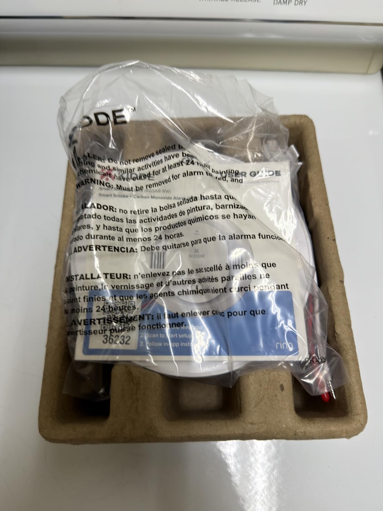 Kidde Smart Smoke and Carbon Monoxide Detector, Ring App Enabled for Real-Time Notifications, Hardwired Alarm, AA Backup Battery - Customer Photo 2