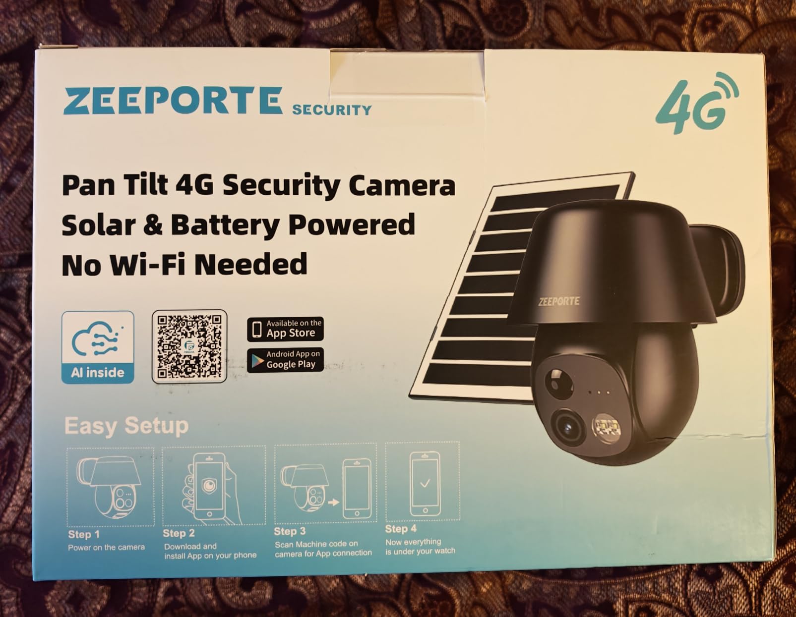 Solar Security Cameras Wireless Outdoor, 2K Pan/Tilt 360° View Solar/Battery Powered WiFi Cameras for Home Security with AI Motion Detection, Spotlight, 2-Way Audio, Siren, IP65, SD/Cloud Storage - Customer Photo 2