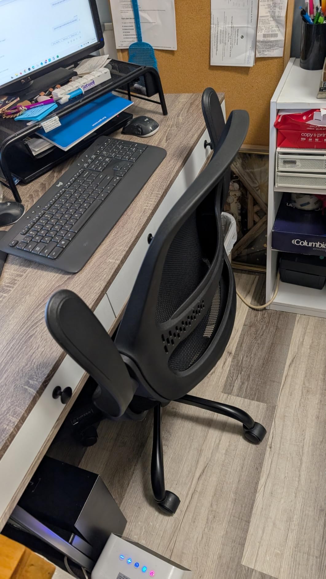 Ergonomic Mesh Office Chair for Home Office Flip-Up Arms Breathable Mesh Back Thick Seat Cushion Swivel Rolling Computer Desk Chair BIFMA Certified - Customer Photo 1