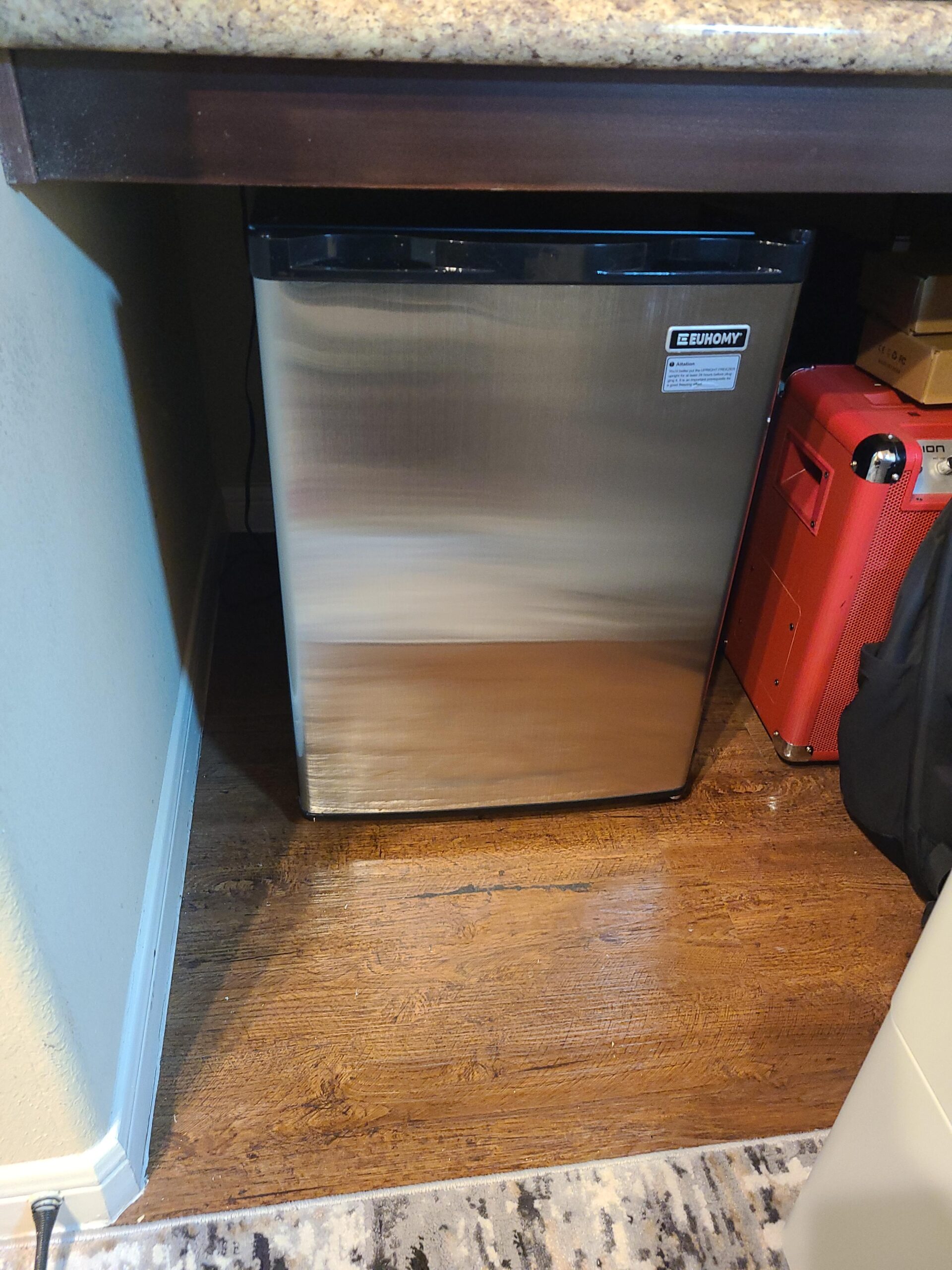 EUHOMY 3.5 Cu.Ft Chest Freezer with Wheels, Small Deep Freezer Adjustable 7 Thermostat, Quiet Mini Freezer Free-Standing Top Door, Energy Saving for Apartment/Garage/Basement/Dorm/Home, New Black - Customer Photo 2