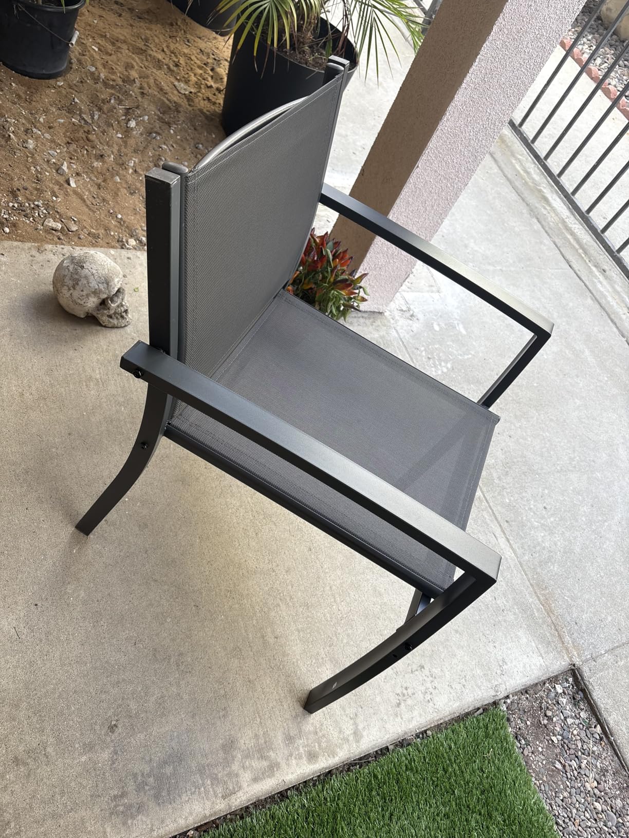 Shintenchi 4 Pieces Patio Furniture Set All Weather Textile Fabric Outdoor Conversation Set, with Glass Coffee Table, Loveseat, 2 Single Chairs for Home, Garden, Lawn, Porch(Black) Customer Review Shintenchi 4 Pieces Patio Furniture Set All Weather Textile Fabric Outdoor Conversation Set, with Glass Coffee Table, Loveseat, 2 Single Chairs for Home, Garden, Lawn, Porch(Black) - Customer Photo 2