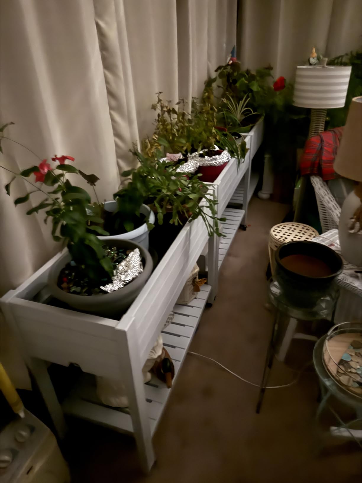 Elevated Raised Garden Bed with Trellis,Outdoor Large Resin Patio Planter Box Stand Divisible with Drain Plug,Water Monitor for Plants Vegetables Flowers Fruits (Ashen, 43.43 * 18.27 * 64.29) - Customer Photo 1