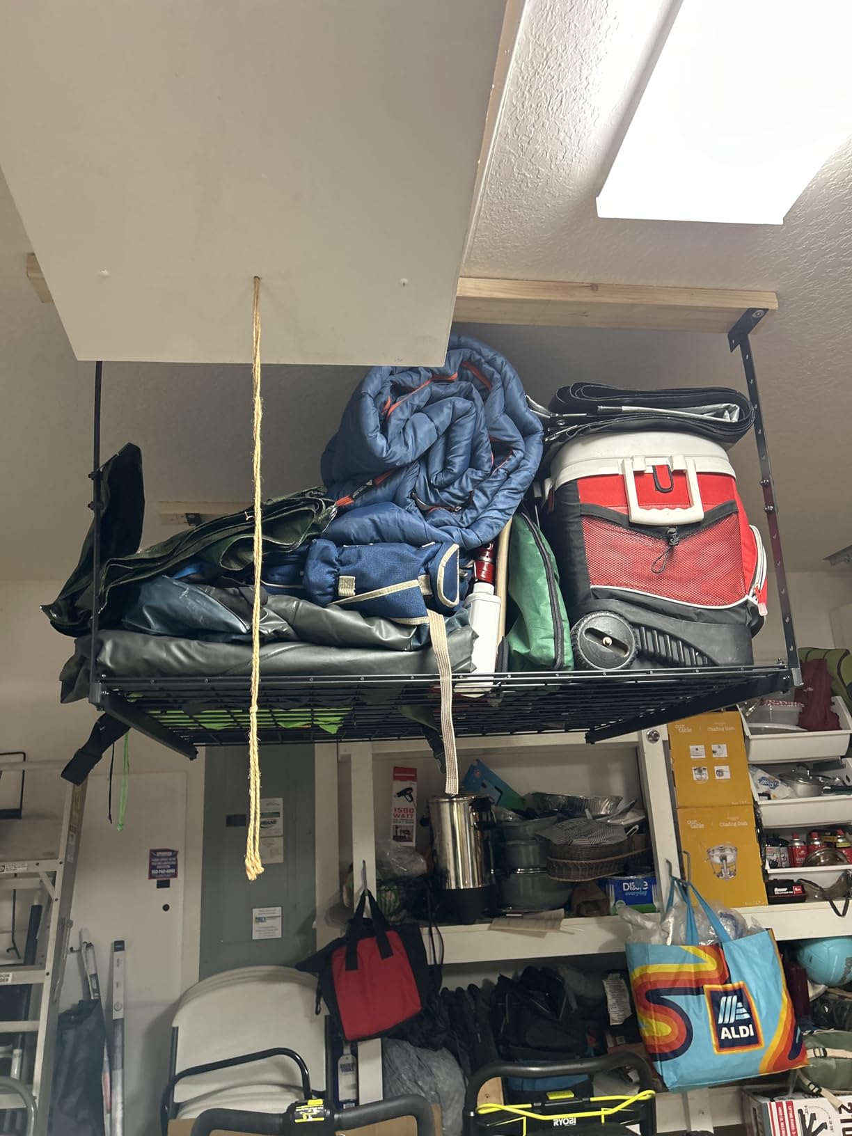 Jusgym 4X8FT Overhead Garage Storage Rack, 26