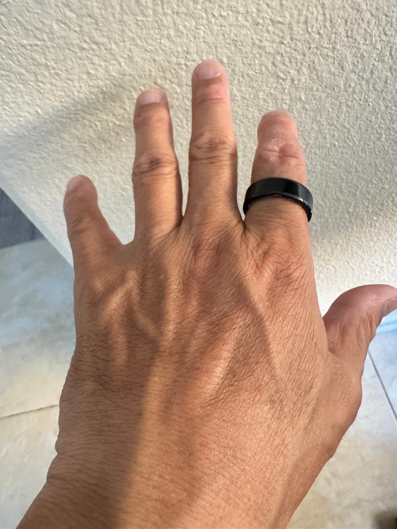 Smart Ring for Women Men - Sleep/Fitness/Stress/Heart Rate Tracker with Menstrual Records, 7 Days Battery Life, Wireless Charging, No APP Subscription, iOS & Android Compatible - Customer Photo 1