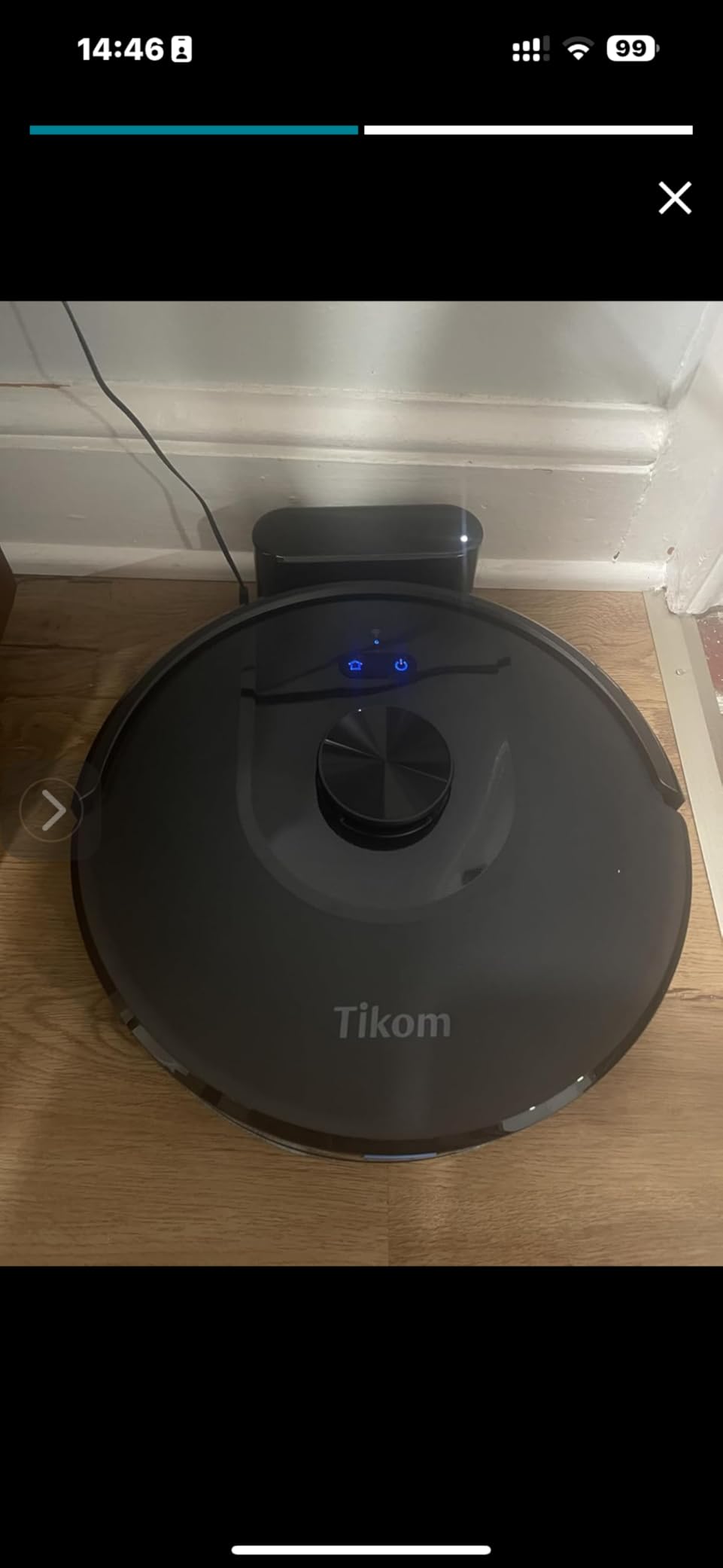 Tikom Robot Vacuum and Mop Combo, 6000Pa Automatic Robotic Vacuum Cleaner, Smart Mapping, 150 Min Max, Ideal for Pet Hair, Hardfloors, Carpets, Home(L8000 Pro) - Customer Photo 1