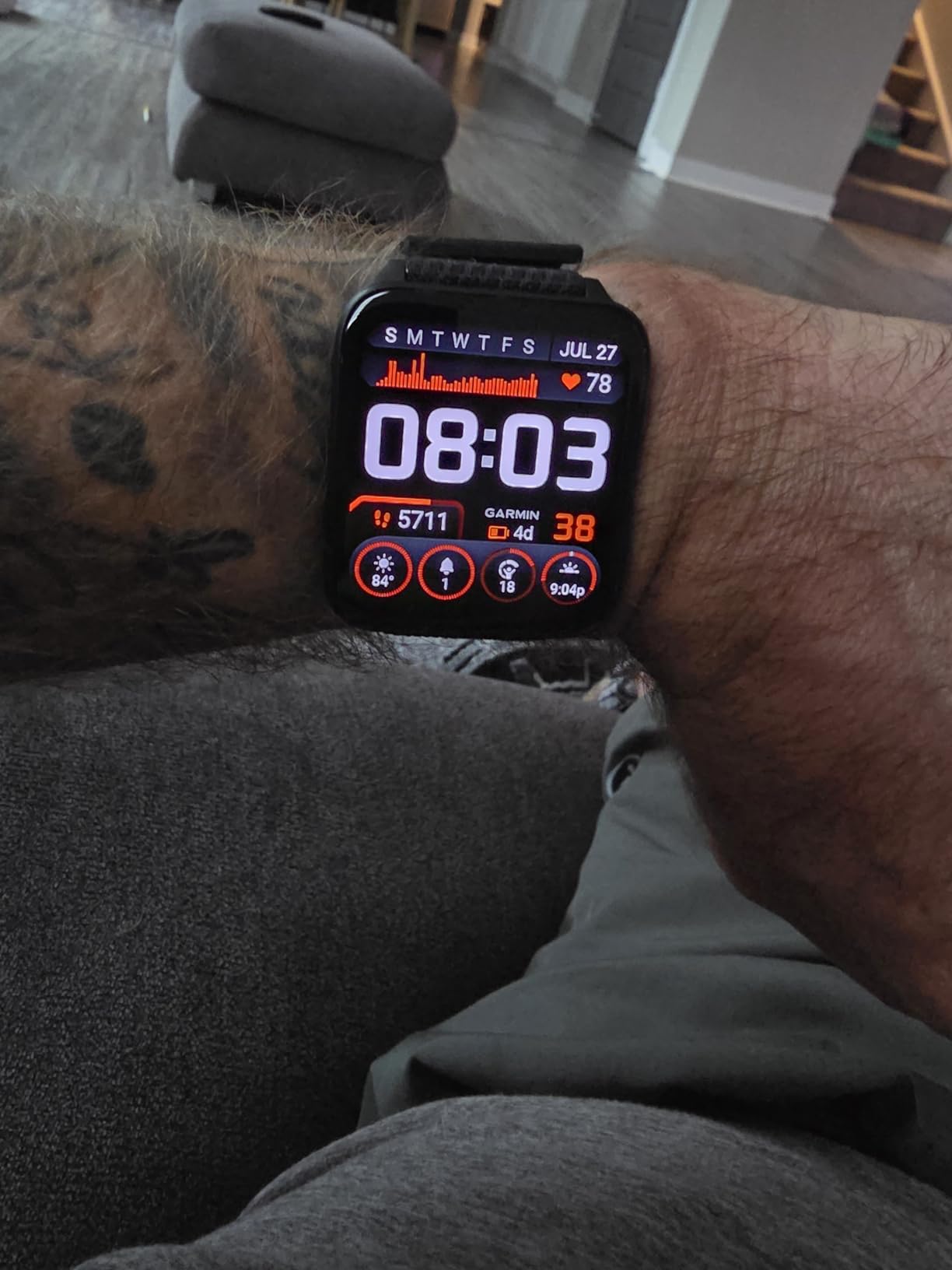 Garmin Venu X1, Thin and Lightweight GPS Smartwatch, AMOLED Display, Advanced Health and Fitness Features, Black with Slate Titanium Caseback and ComfortFit Nylon Band customer photo 2