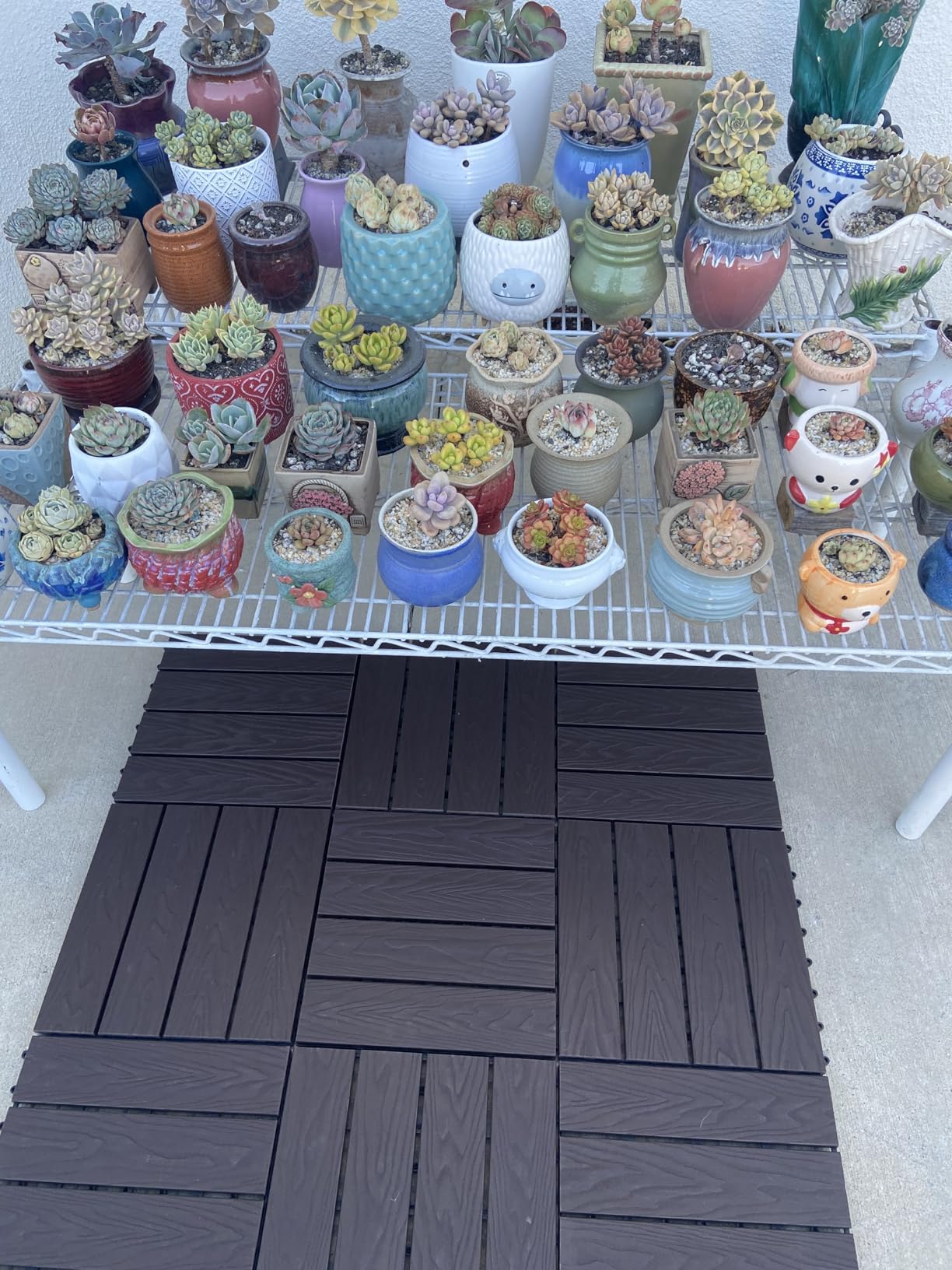 ShunHong Polymer Composite Interlocking Deck Tiles Outdoor,12x12 Thick Composite Floor Tiles Decking Boards for All Weather Use,Waterproof, Poolside,Balcony,Patio(4Pcs,Coffee,4 sqft) Customer Review ShunHong Polymer Composite Interlocking Deck Tiles Outdoor,12x12 Thick Composite Floor Tiles Decking Boards for All Weather Use,Waterproof, Poolside,Balcony,Patio(4Pcs,Coffee,4 sqft) - Customer Photo 2