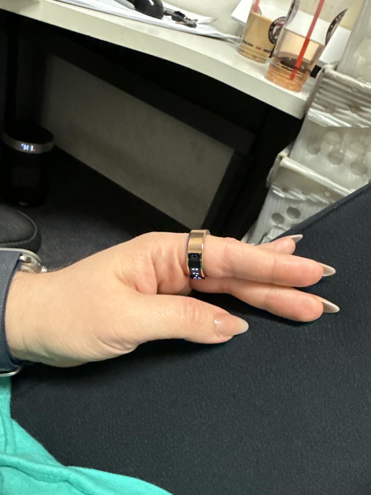 COLMI R12 Smart Ring for Women and Men, Touch and Display, Fitness Tracker, Heart Rate, Blood Oxygen, Sleep, Multiple Sports Modes, Suitable for iPhone and Android. (Black, #8) - Customer Photo 1