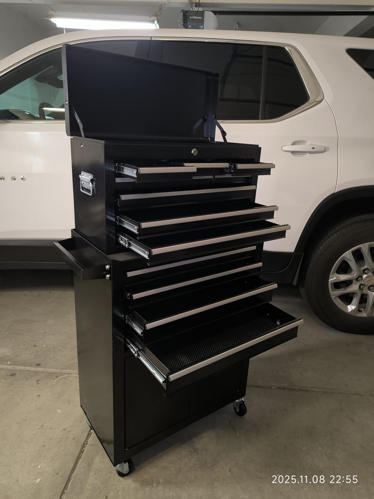 Sormols 13-Drawer Rolling Tool Chest with Double Doors, 2 in 1 Detachable Rolling Tool Chest with Drawers, Metal Large Lockable Tool Box,Mobile Tool Cabinet Combo for Garage Workshop (Red) - Customer Photo 4