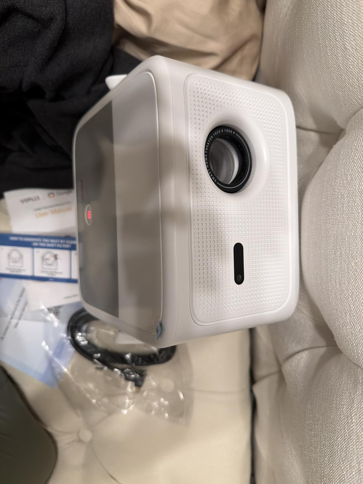 【Official Licensed Google TV】4K Smart Projector with WiFi and Bluetooth, VOPLLS Outdoor Projectors with Dolby/Auto Focus, Portable Movie Phone Wireless Gaming Wifi Proyector for Bedroom/Home/Celling - Customer Photo 1