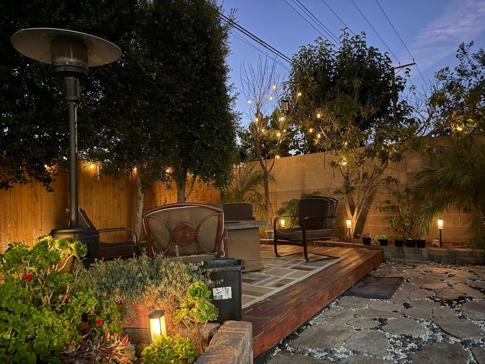 Brightown 100FT Solar String Lights Outdoor Waterproof with Remote, 31+2 LED Shatterproof Bulbs, Dimmable & Timable, 3 Light Modes - Commercial Grade Patio Lights for Garden Backyard Party Decor - Customer Photo 2