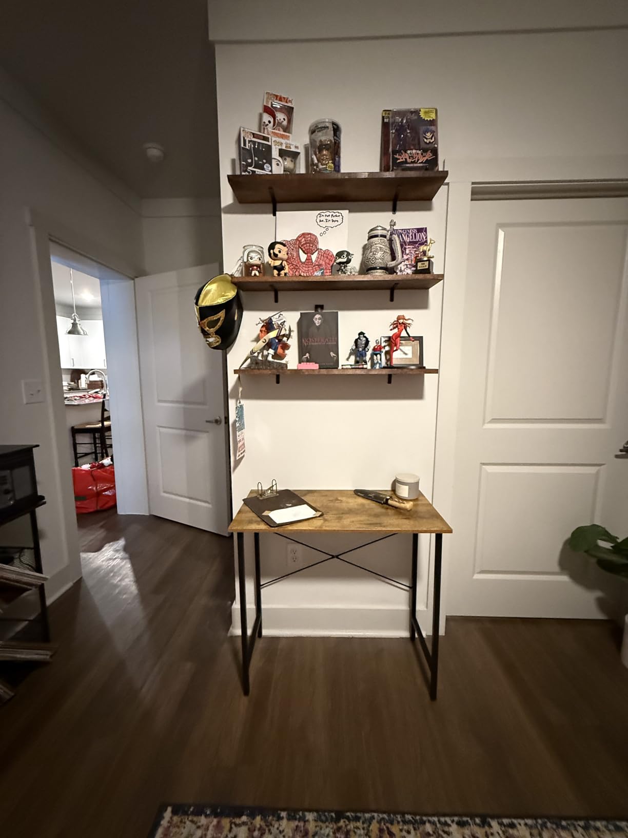 CubiCubi Computer Desk, 32 inch Small Home Office Desk for Small Spaces, Modern Simple Style for Home, Office, Study, Writing, Deep Brown - Customer Photo 1