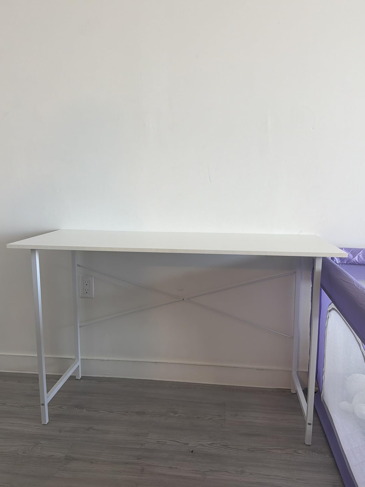 CubiCubi Computer Desk, 32 inch Small Home Office Desk for Small Spaces, Modern Simple Style for Home, Office, Study, Writing, Deep Brown - Customer Photo 2