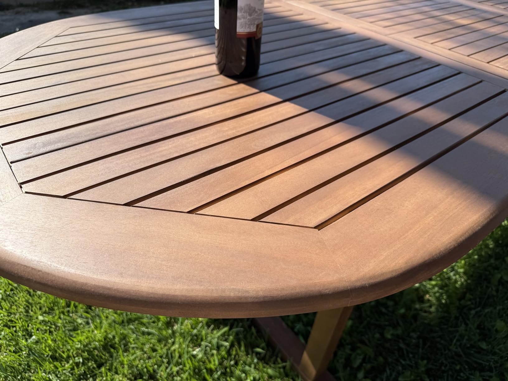 PHI VILLA 9 Pieces Acacia Wood Outdoor Dining Set for 8, Expandable Teak Wooden Table & Chairs, Large Farmhouse Furniture Set for Patio, Deck, Backyard, Porch - Customer Photo 1