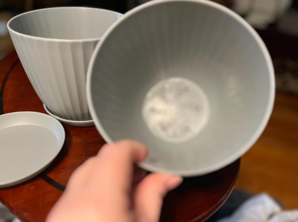 Terracotta 6-Inch Plant Pots with Drainage & Saucers 3 Pack, Indoor & Outdoor Planters for Houseplants, Herbs, and Flowers, Durable & Weatherproof Material, Stackable, Lightweight, Minimalist Design - Customer Photo 2