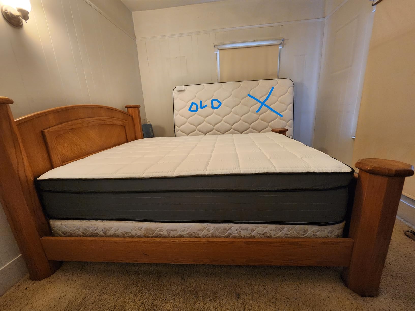 Ayeawo California King Mattress, 12 Inch Cal King Hybrid Mattress with Motion Isolation Pocketed Springs & Pressure Relief Gel Memory Foam, Medium Firm Cali King Mattress in a Box, CertiPUR-US - Customer Photo 2