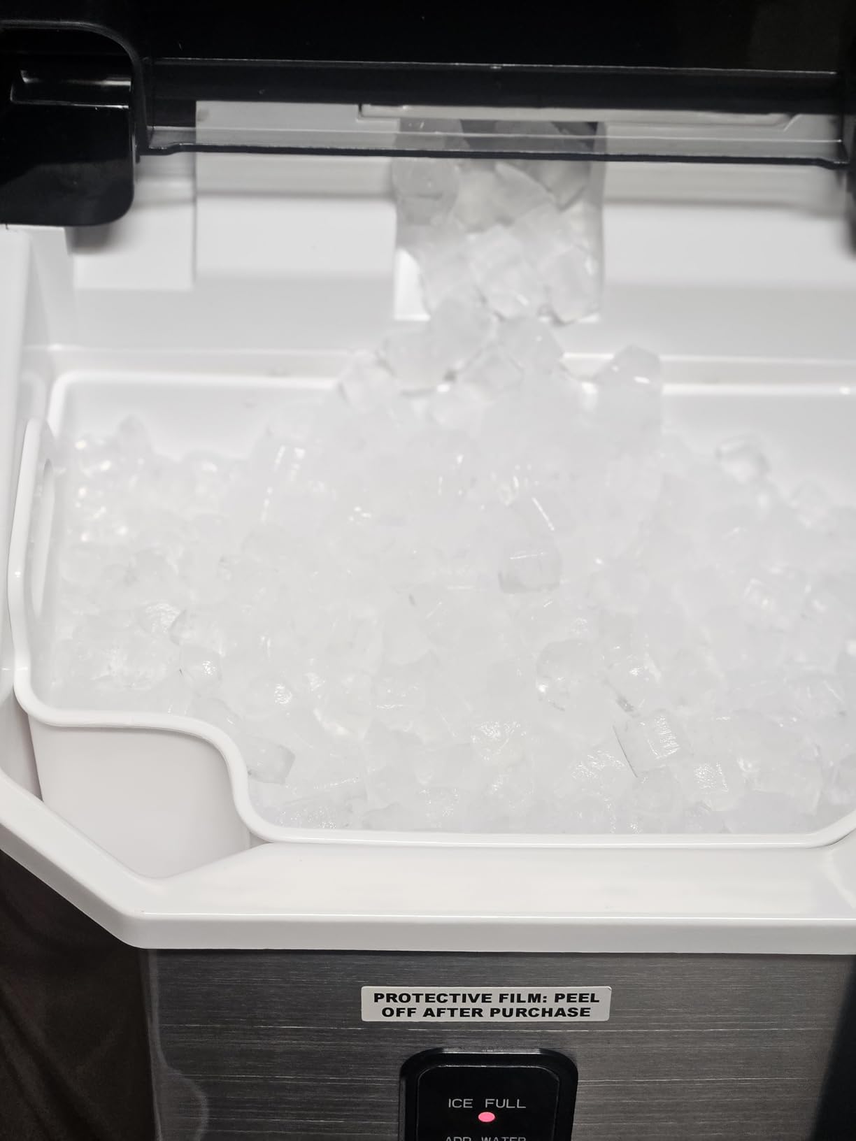 Antarctic Star Nugget Ice Makers Countertop with Self-Cleaning, 35lbs/24H, Portable Sonic Ice Maker Machine with Handle/Basket/Scoop for Home, Kitchen, Office, Camping(Stainless Steel Silver) - Customer Photo 2