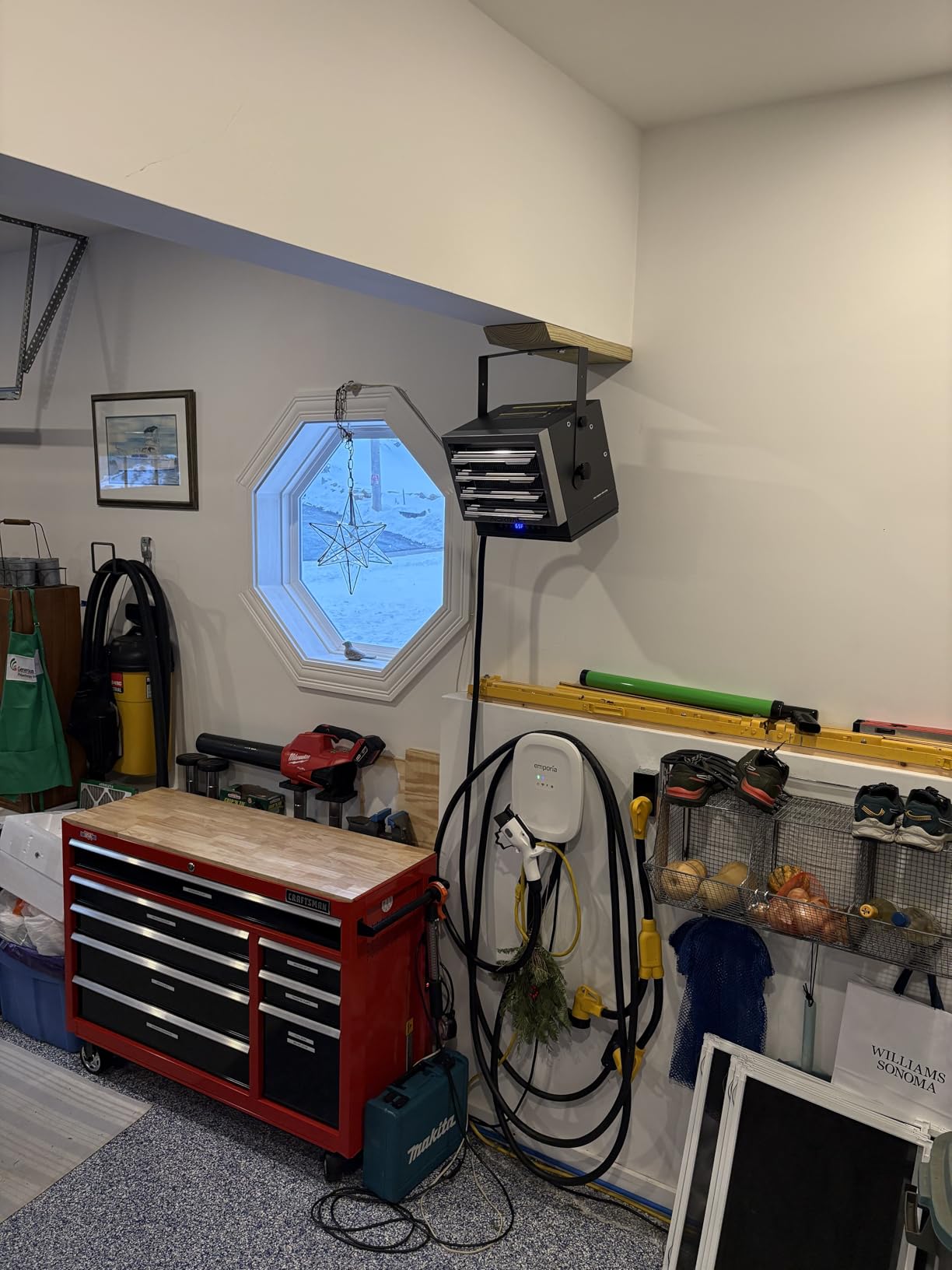 InoKraft 7,500W Electric Garage Heater, Wire: 8 AWG, Plug: NEMA 14-50P, Remote, Ceiling Mount, Digital Thermostat, 240 Volt, 24-Hour Timer, Overheat Protection, ECO Mode, Ideal for Garage Customer Review InoKraft 7,500W Electric Garage Heater, Wire: 8 AWG, Plug: NEMA 14-50P, Remote, Ceiling Mount, Digital Thermostat, 240 Volt, 24-Hour Timer, Overheat Protection, ECO Mode, Ideal for Garage - Customer Photo 2