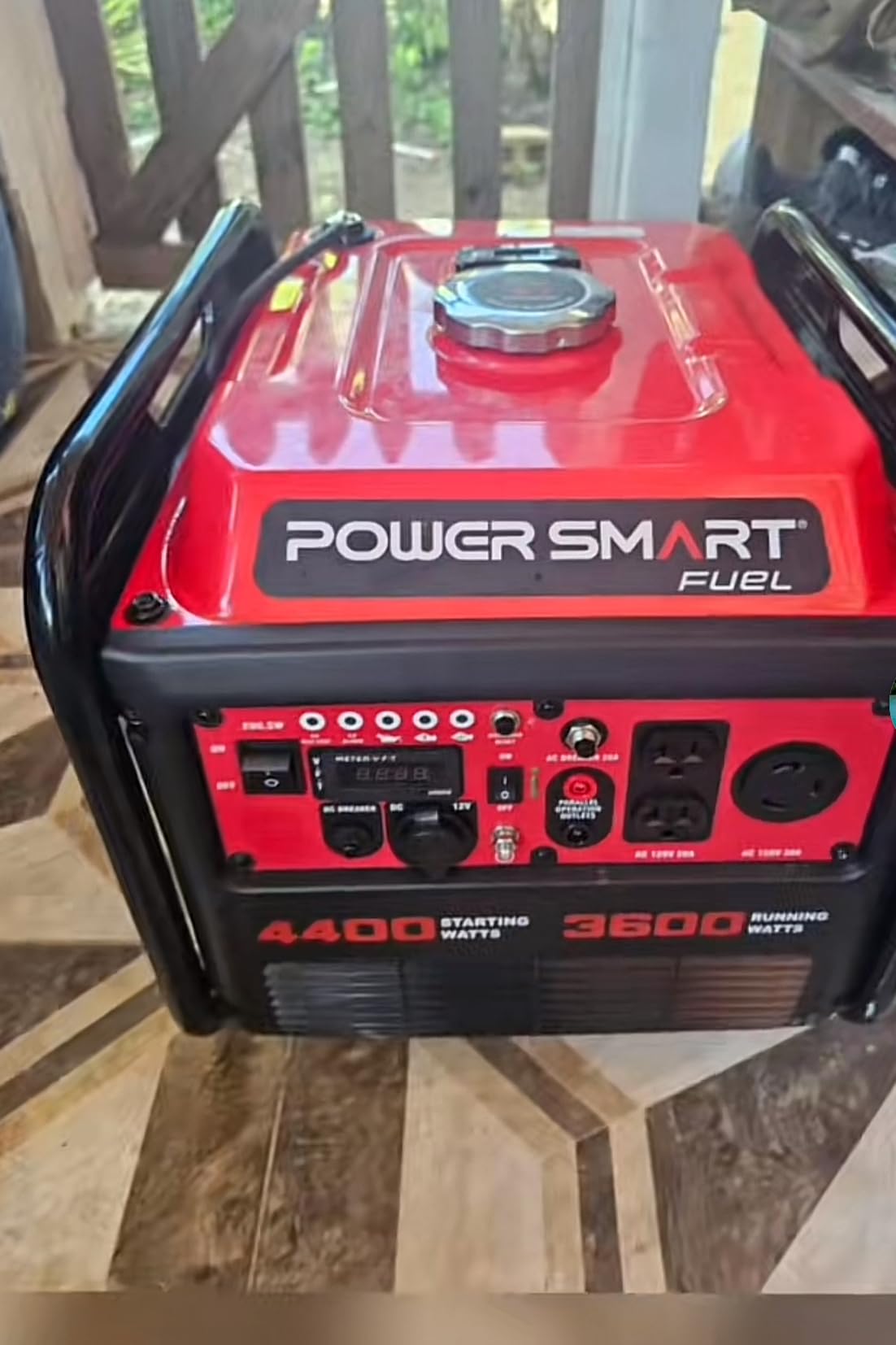 4400-Watt Dual Fuel Portable Inverter Generator, PowerSmart Gas Powered, CO-Sensor, Lightweight & Quiet for Home Use and Emergency Backup, Camping, EPA Compliant - Customer Photo 1