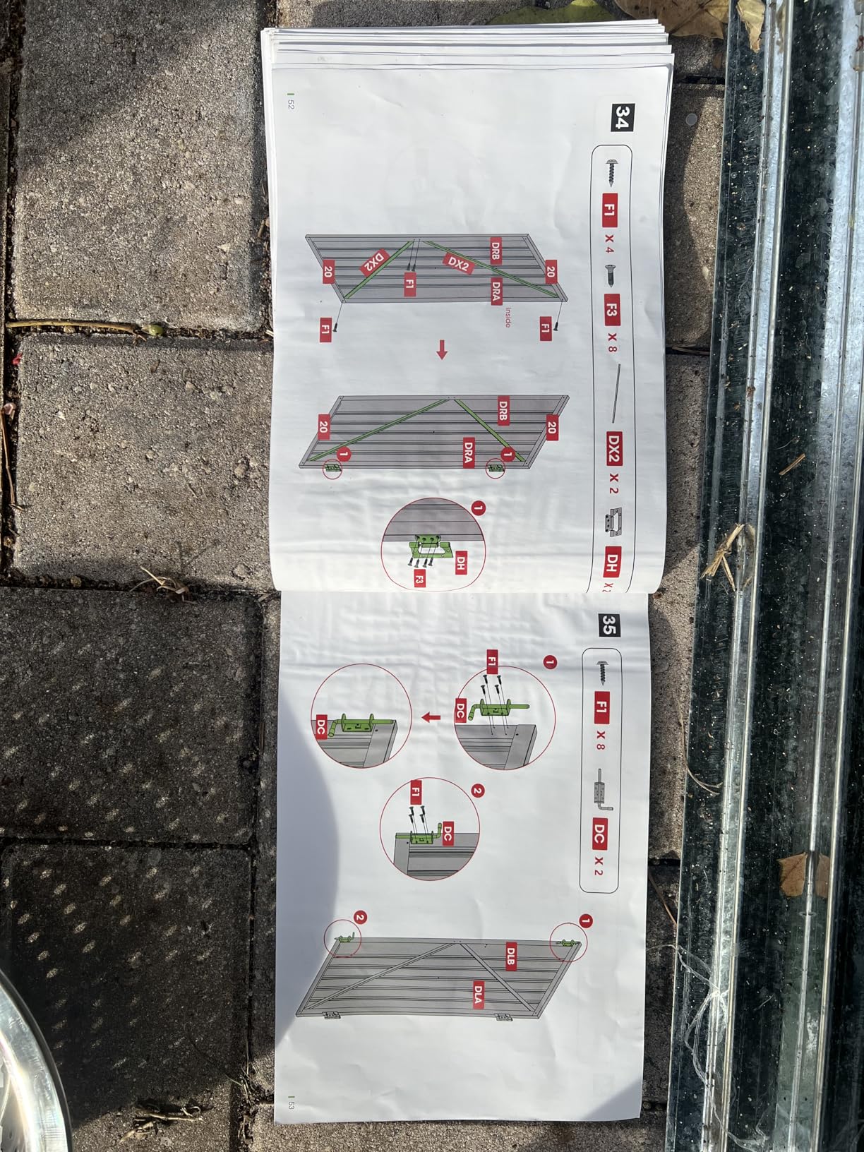 Aoxun 8x6 FT Outdoor Storage Shed Garden Metal Shed with Lockable Door Outdoor Large Shed for Tool, Garbage Can, Bike, Mower, Brown Customer Review Aoxun 8x6 FT Outdoor Storage Shed Garden Metal Shed with Lockable Door Outdoor Large Shed for Tool, Garbage Can, Bike, Mower, Brown - Customer Photo 5