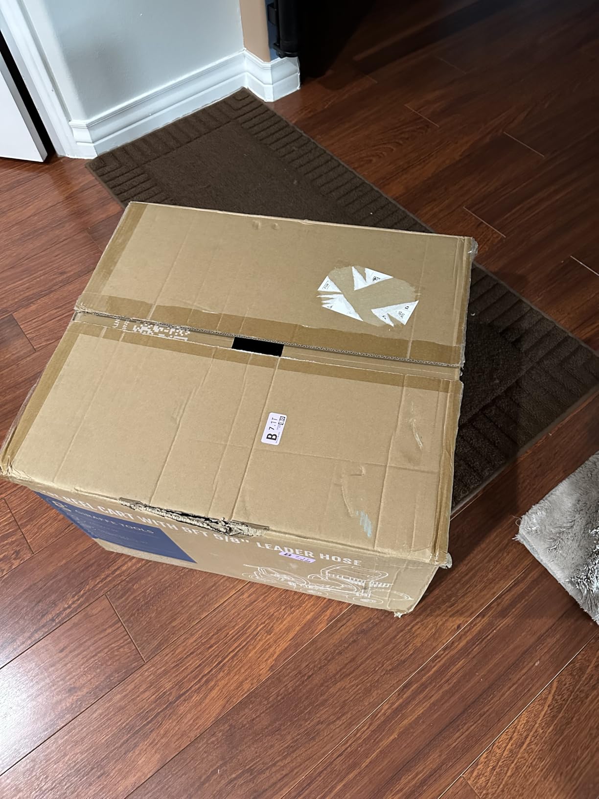 Giraffe Tools Heavy Duty Garden Hose Reel Cart with Wheels - Industrial Outdoor Hose Storage Reel, Pre-Installed Guide for 250-Feet of 5/8