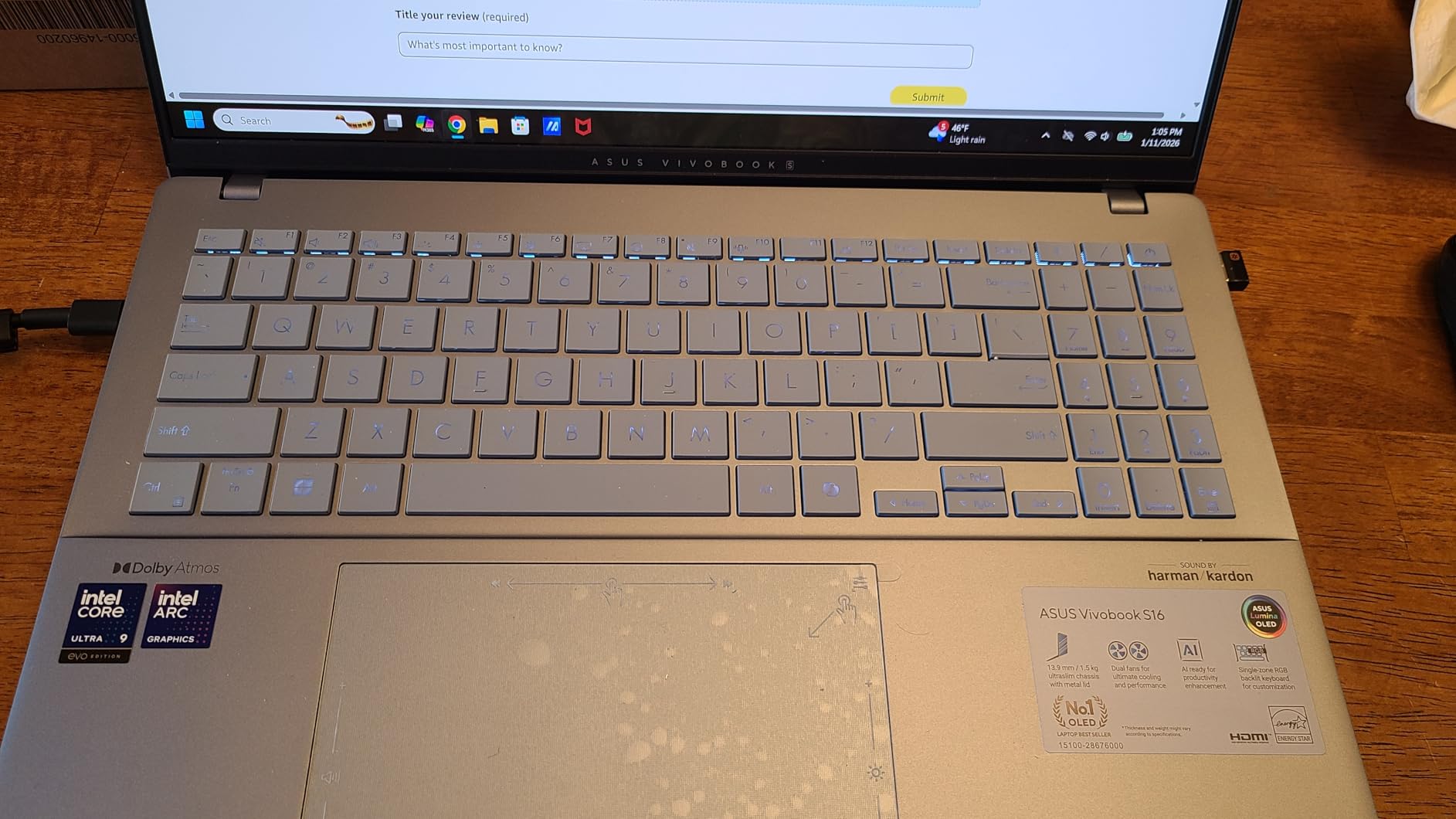 ASUS Vivobook S16 Copilot+ AI PC Laptop | 16