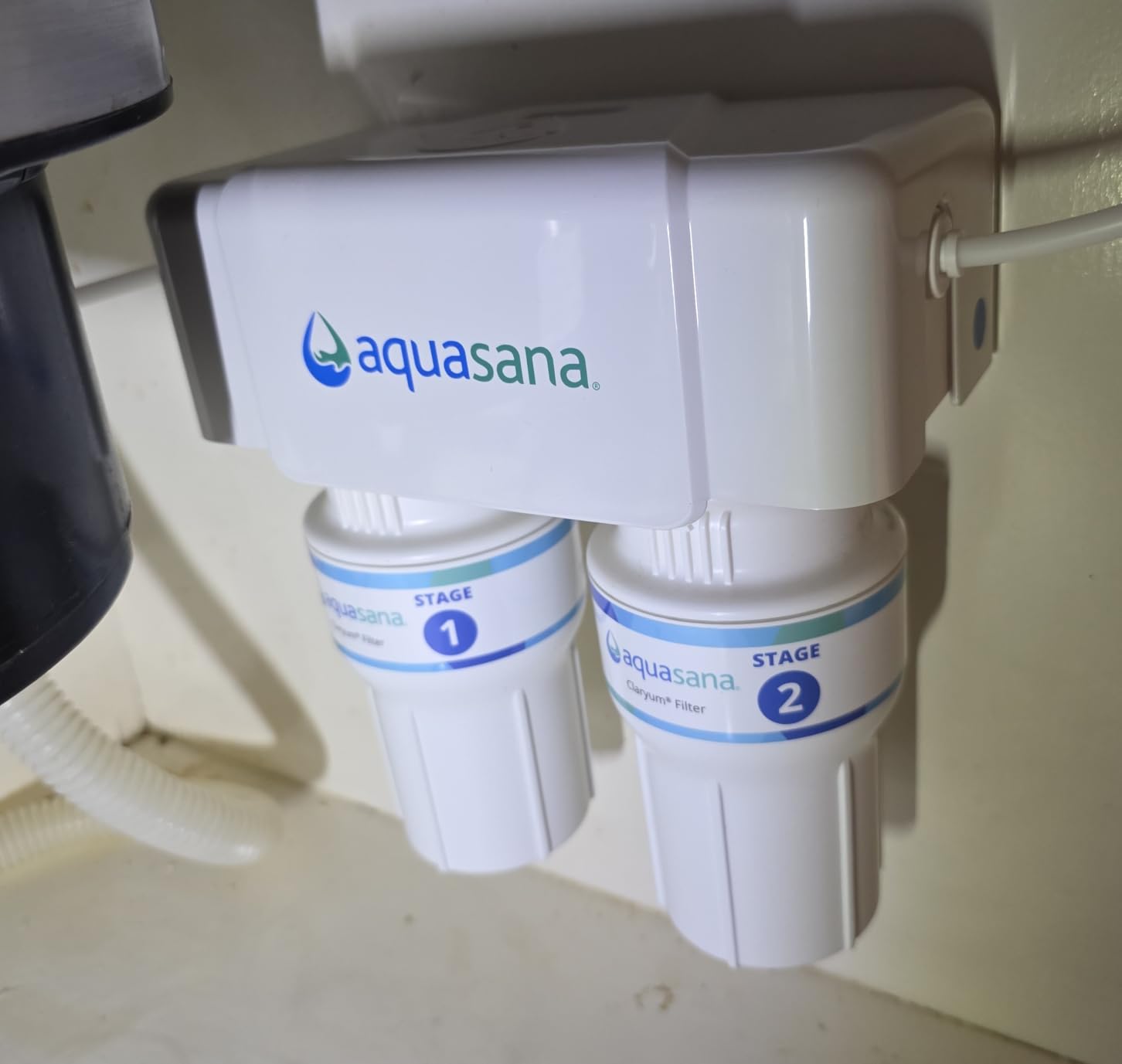 Aquasana Under Sink Water Filter | 2-Stage Filtration | Reduces up to 99.99% of PFAS, Lead, Chlorine, Cysts, & More | Under Counter Drinking Water Filter | Brushed Nickel Faucet | AQ-6200-BN - Customer Photo 1