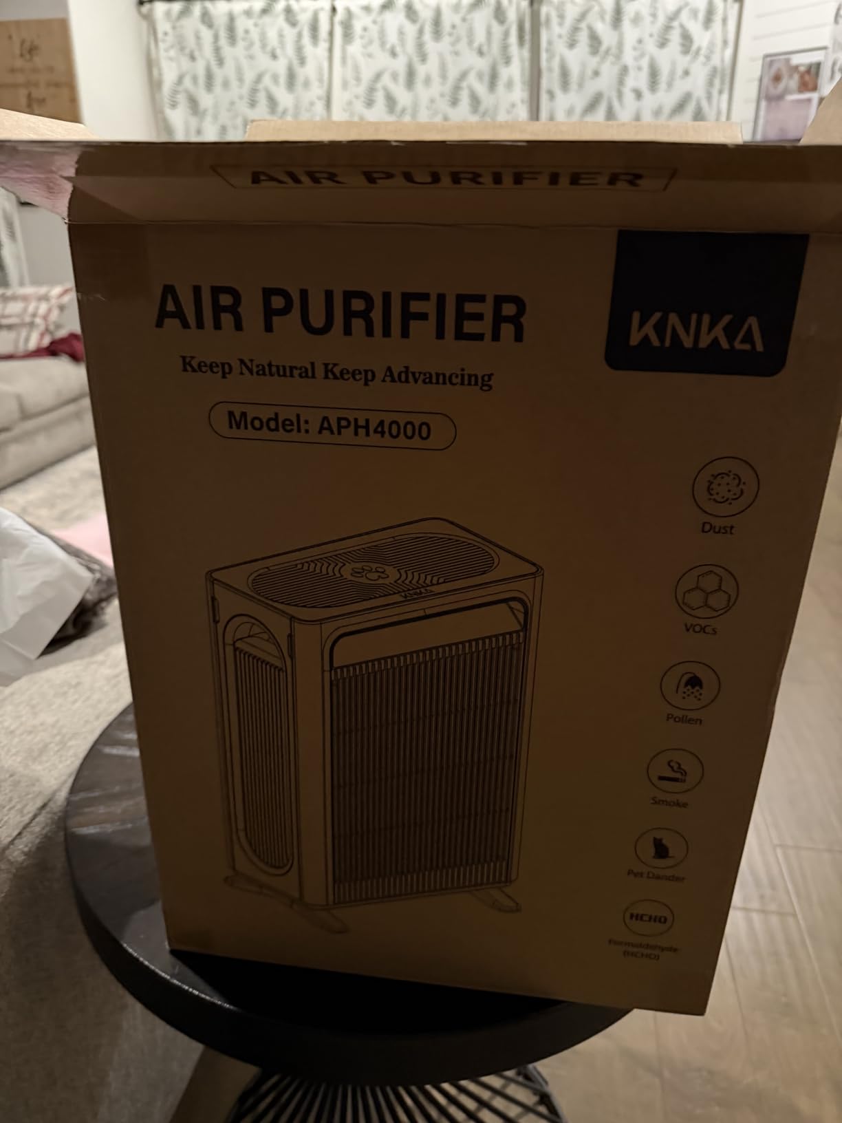 KNKA Air Purifier for Home Bedroom Large Room Up to 3,500 Ft², HEPA Air Cleaner with Washable Pre-Filter, AHAM VERIFIDE, AQI Display, ECO Mode, Pet Mode for Pets, Allergies, Dust, Pollen, APH4000 - Customer Photo 2