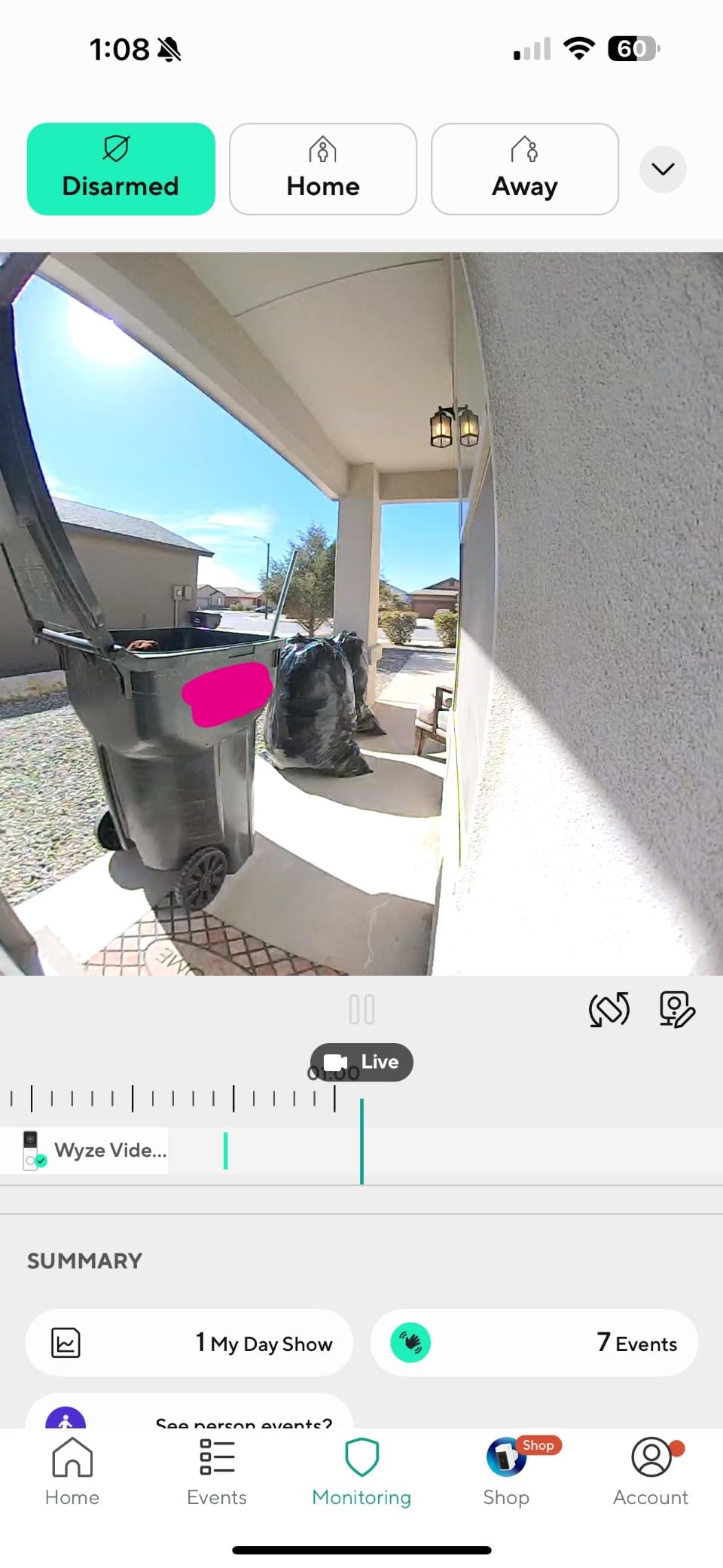 Wyze Battery Video Doorbell Wireless Camera, 1536x1536 HD+ with Color Night Vision, 2-Way Audio, 1:1 Head-to-Toe View, Person/Vehicle/Package Monitor, Wire-Free/Wired Option, 1 Minute Easy Setup - Customer Photo 2