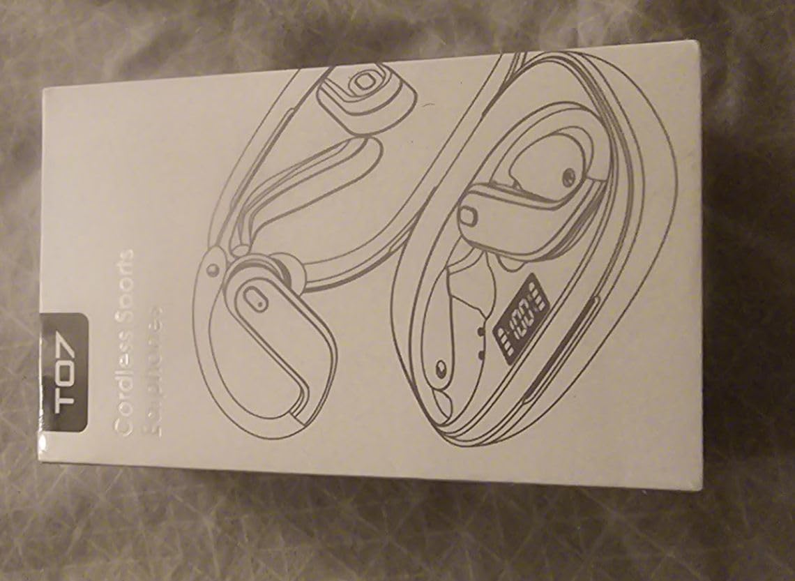 Wireless Earbuds Bluetooth 5.3 Sport Headphones with Earhooks,IPX7 Waterproof Earphones,48H Playtime Earbuds,Lightweight 7.8g,Noise Cancelling Mic Bluetooth Headphones for Running & Workout-Black - Customer Photo 2