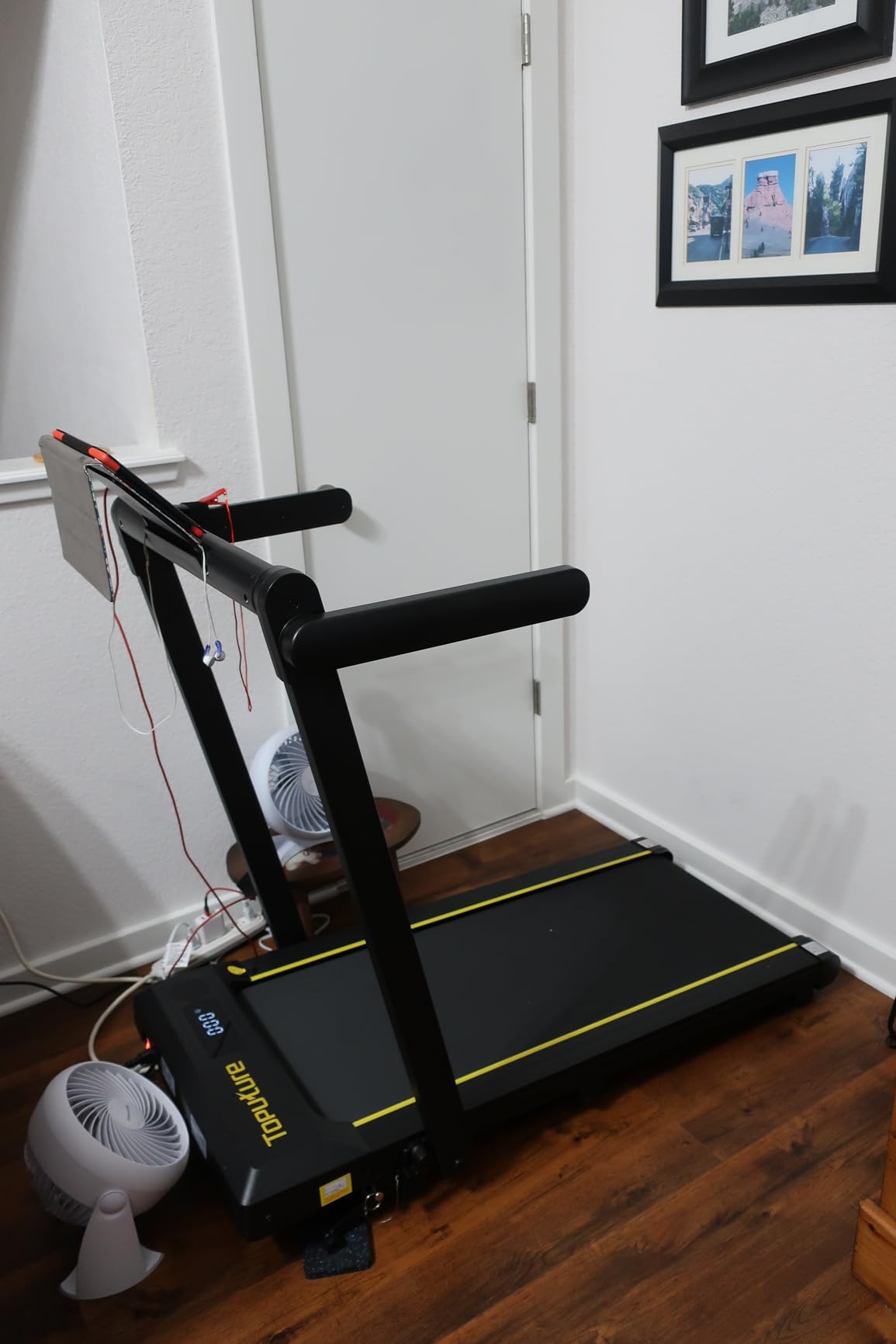 Walking Pad Treadmill with 12% Incline and Handle Bar, 4 in 1 Folding Treadmill for Home/Office, Under Desk Treadmills Portable Walking Pad with App & Bluetooth Speaker, 0.6-10MPH - Customer Photo 1