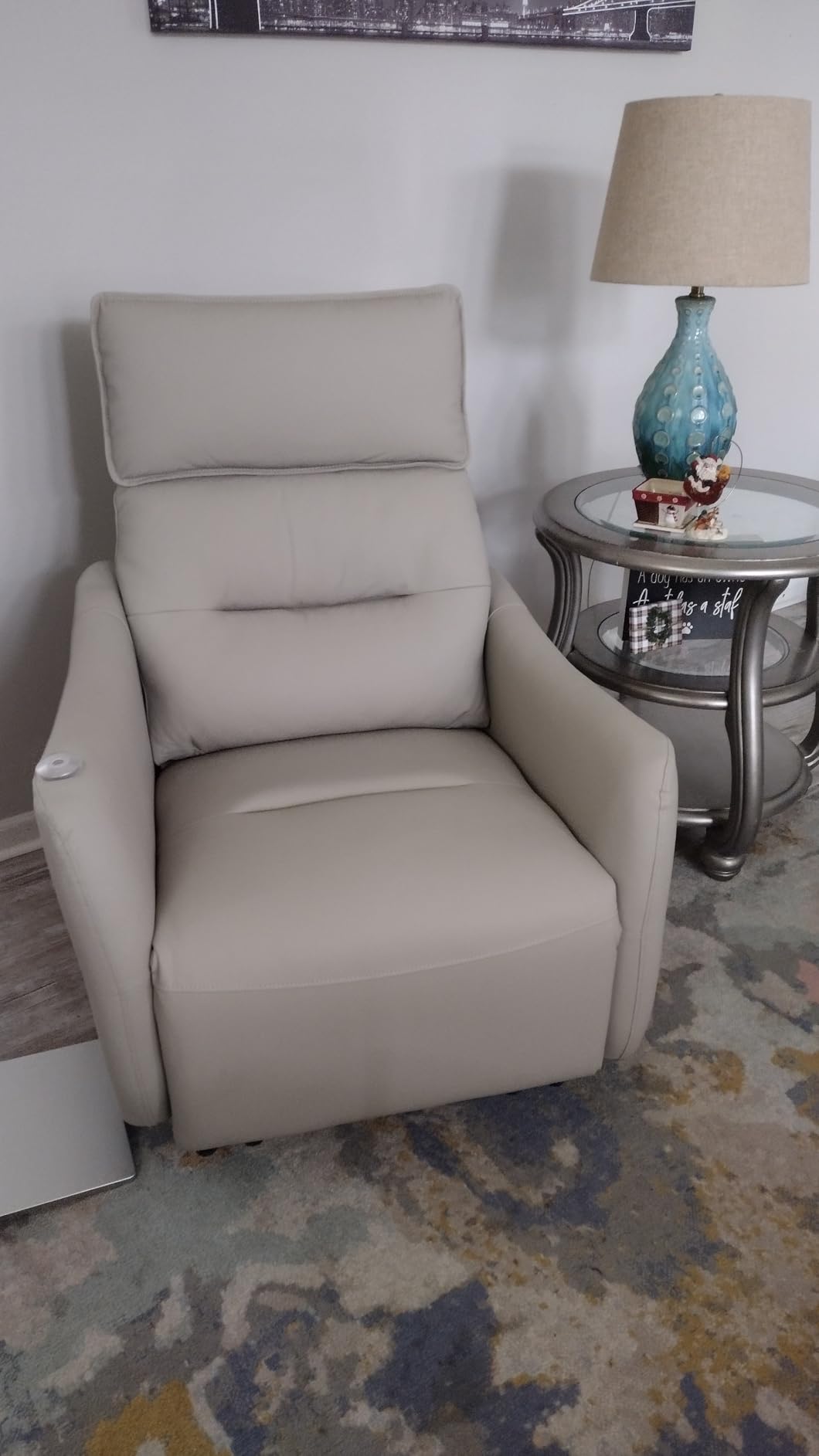 FLEXISPOT X3 Power Recliner Chair, Adjustable Electric Recliner with USB Port, Thick Cushion & Padded Back, Comfortable Faux Leather Chair for Adults, Living Room, Nursery, Home Theater (Saddle Brown) - Customer Photo 2