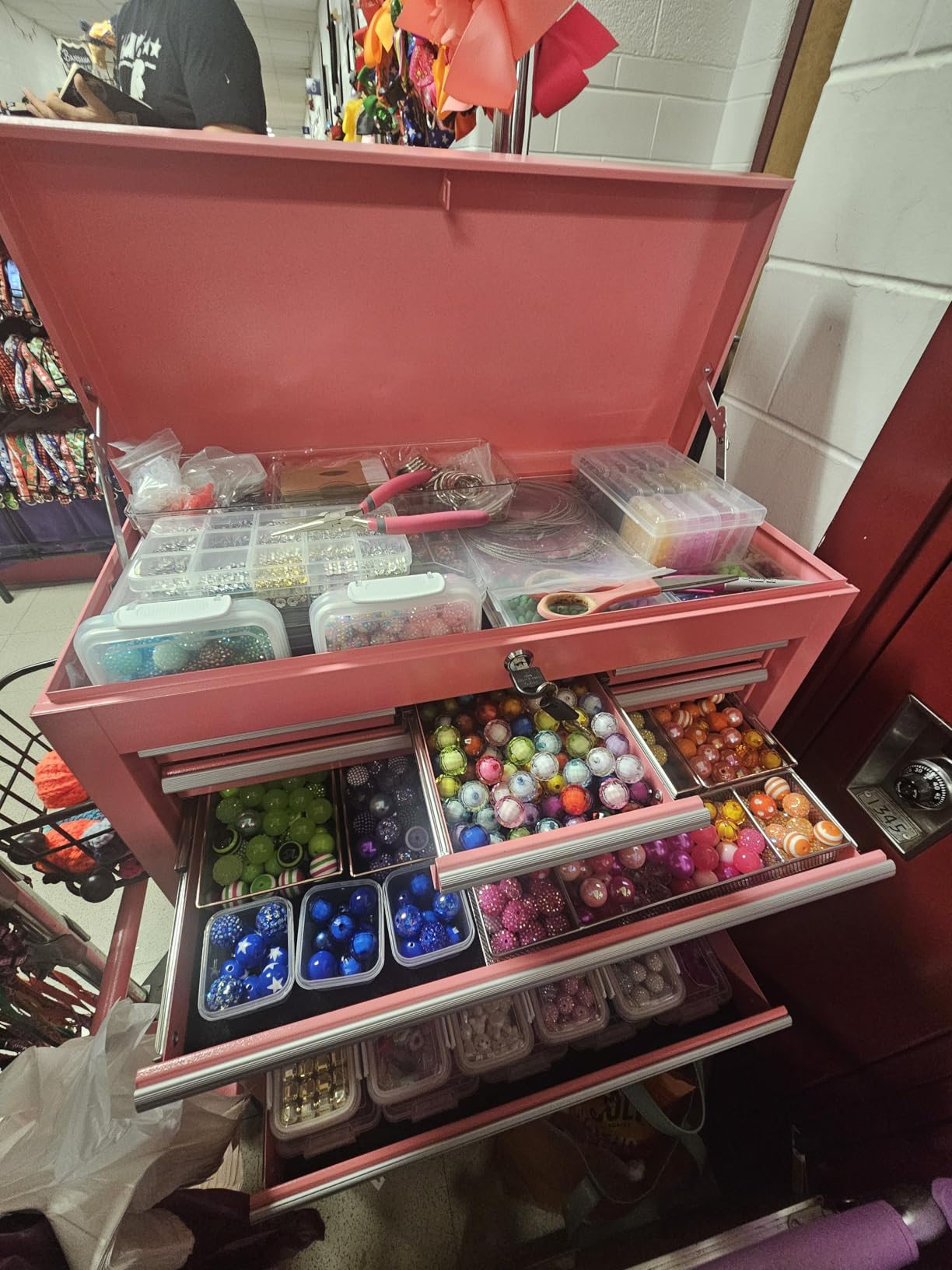 Omelaza 8-Drawer Rolling Tool Chest with Lock, Detachable Tool Cabinet Cart with Wheels, High-Capacity Mechanic Tool Organizer for Garage Workshop Warehouse Storage - Customer Photo 1