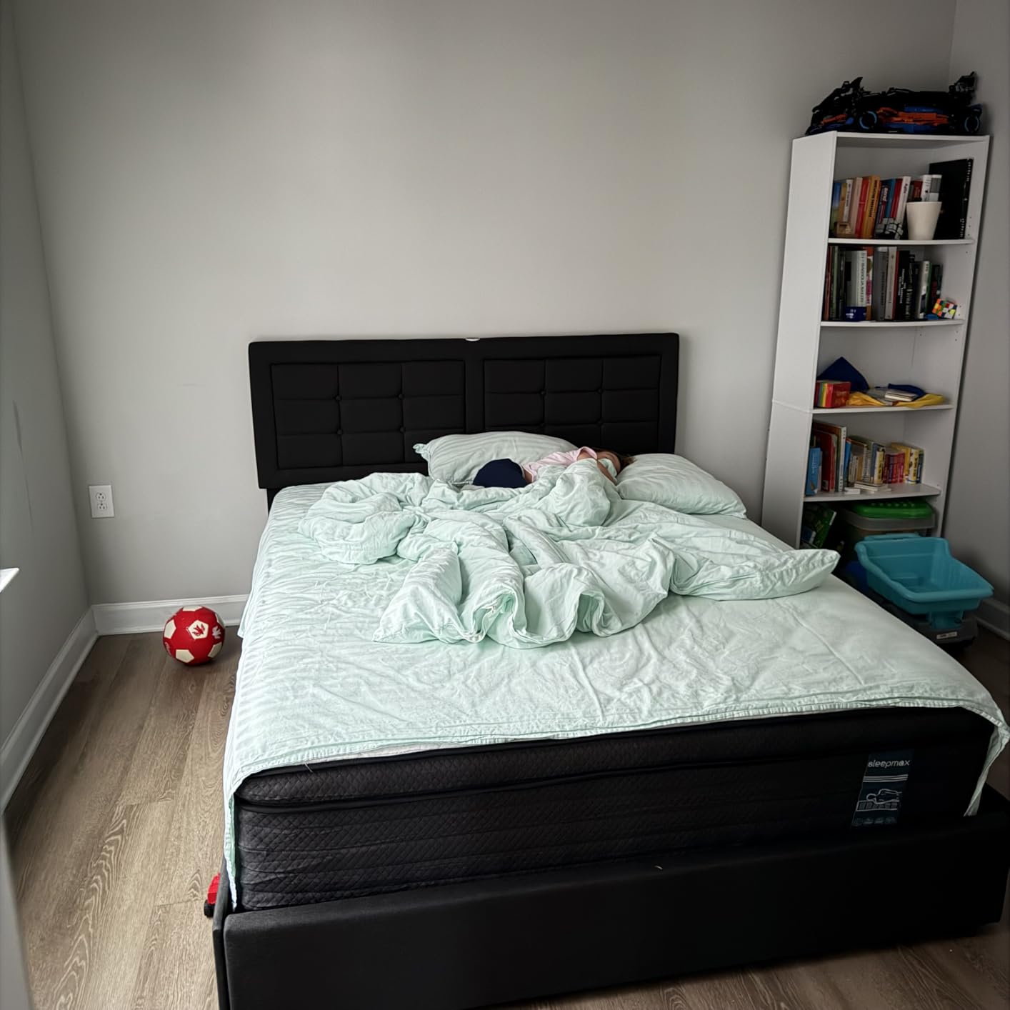 Sleepmax Queen Mattress 14 Inch - Deep Sleep Hybrid Mattress Pain Relief - Bed in a Box Extra Lumbar & Hip Support - Fiberglass-Free, CertiPUR-US Certified, 720-Night Trial - Customer Photo 1