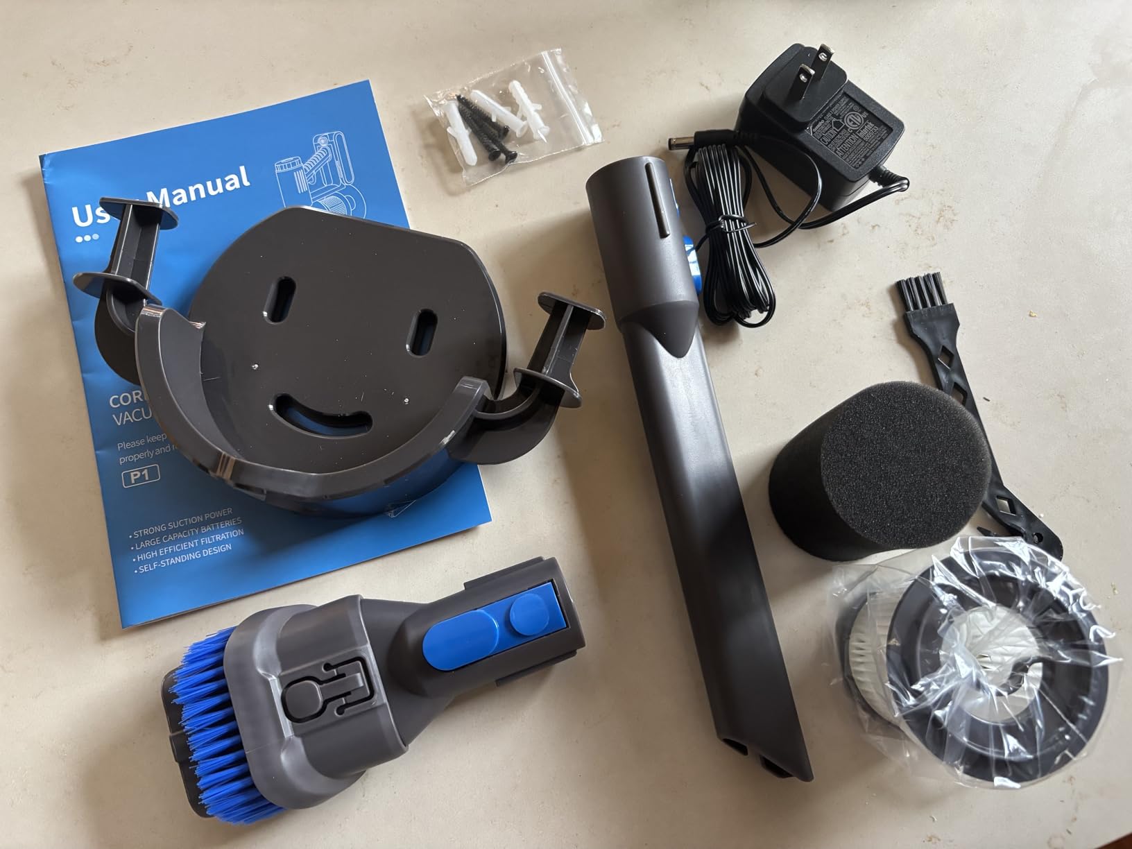 Cordless Vacuum Cleaner, Upgraded 40Kpa Stick Vacuum Cleaners for Home, 8 in 1 Lightweight with Self-Standing, 1.5L Dust Cup & Anti-tangle, Rechargeable Vacuum for Hard Floors Carpets Pet Hair - Customer Photo 2