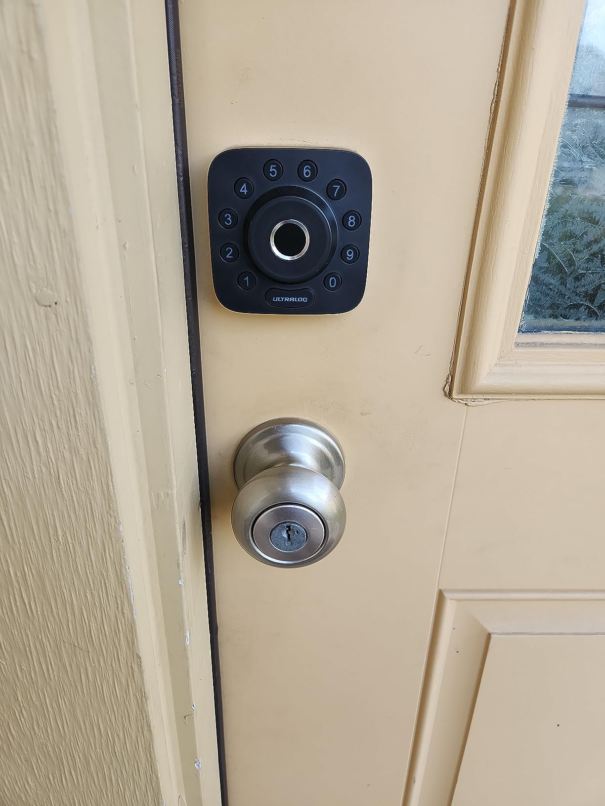ULTRALOQ Bolt Smart Lock, Built-in Wi-Fi, Matter Over Thread, Works with Apple Home, Alexa, Google, 7-in-1 Keyless Entry Deadbolt with Fingerprint ID, App, Keypad, Remote Control, 18 Months Battery - Customer Photo 1