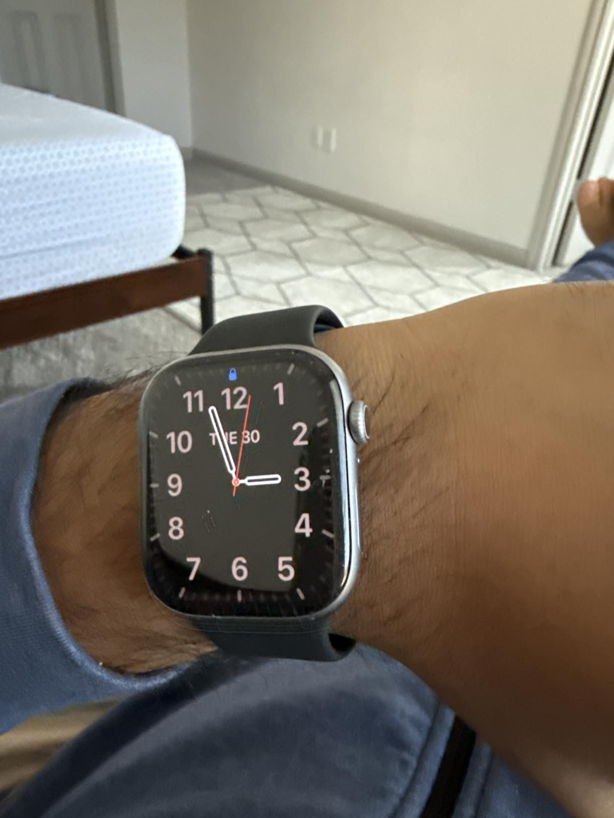 Apple Watch Series 11 [GPS 46mm] Smartwatch with Jet Black Aluminum Case with Black Sport Band - M/L. Sleep Score, Fitness Tracker, Health Monitoring, Always-On Display, Water Resistant - Customer Photo 1