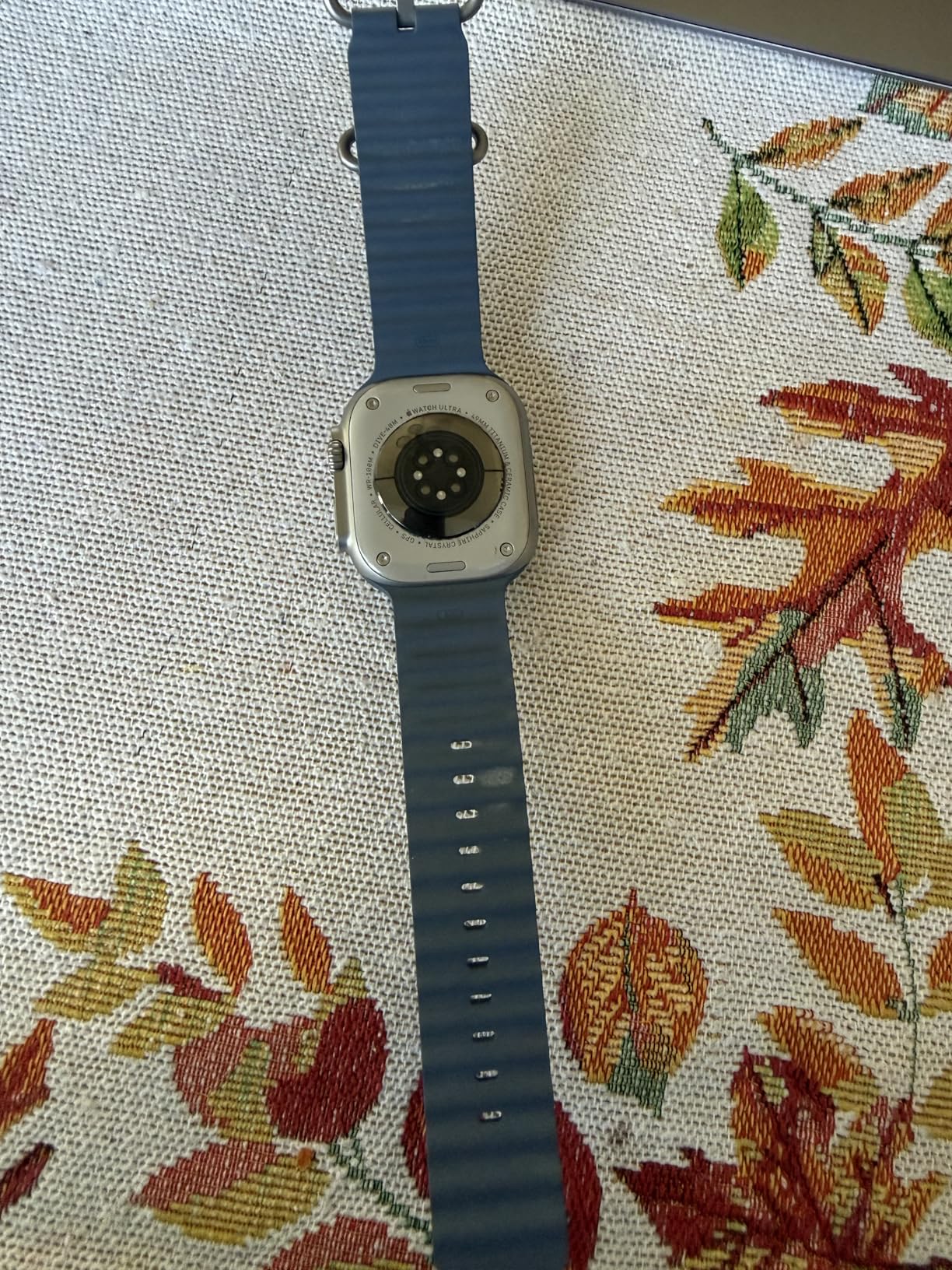 Apple Watch Ultra 3 [GPS + Cellular 49mm] Running & Multisport Smartwatch w/Rugged Titanium Case w/Anchor Blue Ocean Band. Satellite Communications, Advanced Health & Fitness Tracking - Customer Photo 1