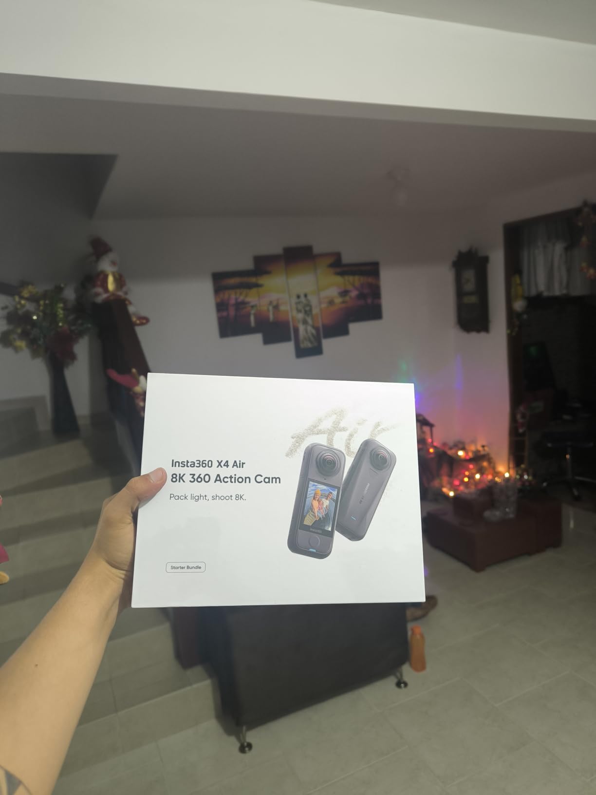 X4 Air - Lightweight 165g 8K 360 Camera, Invisible Selfie Stick Effect, Replaceable Lenses, Shoot First & Frame Later, Built-in Wind Guard, FlowState Stabilization, AI-Powered App - Customer Photo 1